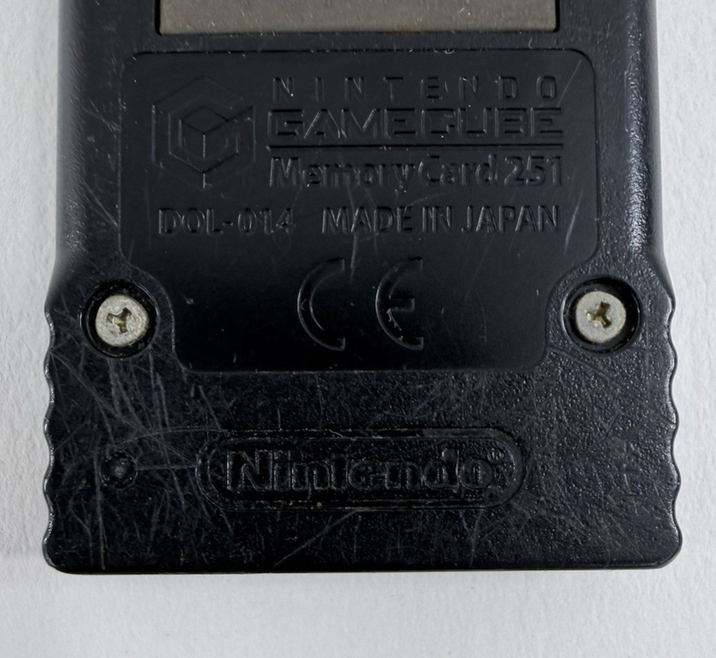 Nintendo GameCube Black Memory Card 251 DOL-014 - Tested and Working