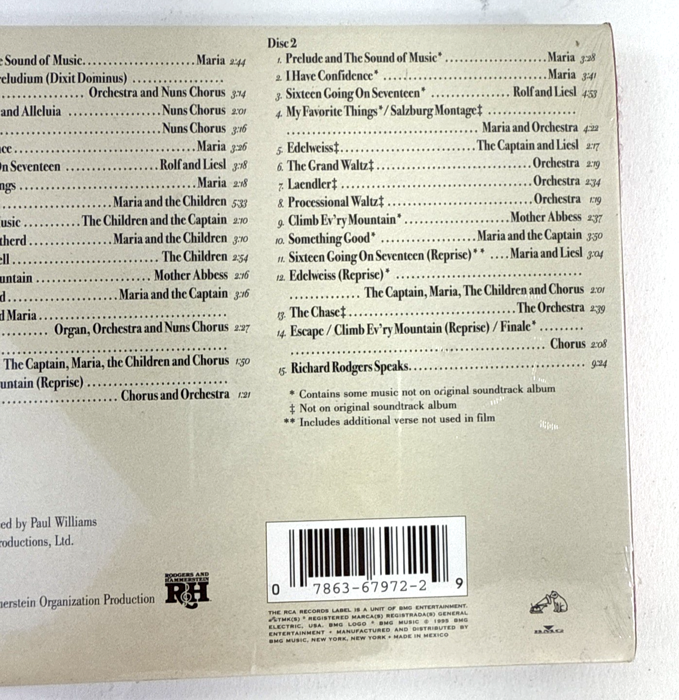 The Sound of Music (35th Anniversary Collector's Edition OST, 2000) New, Sealed