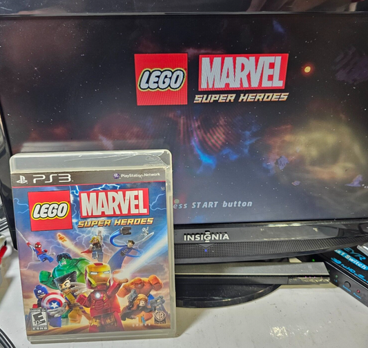 LEGO Marvel Super Heroes (Sony PlayStation 3, 2013) Game and Case - Tested