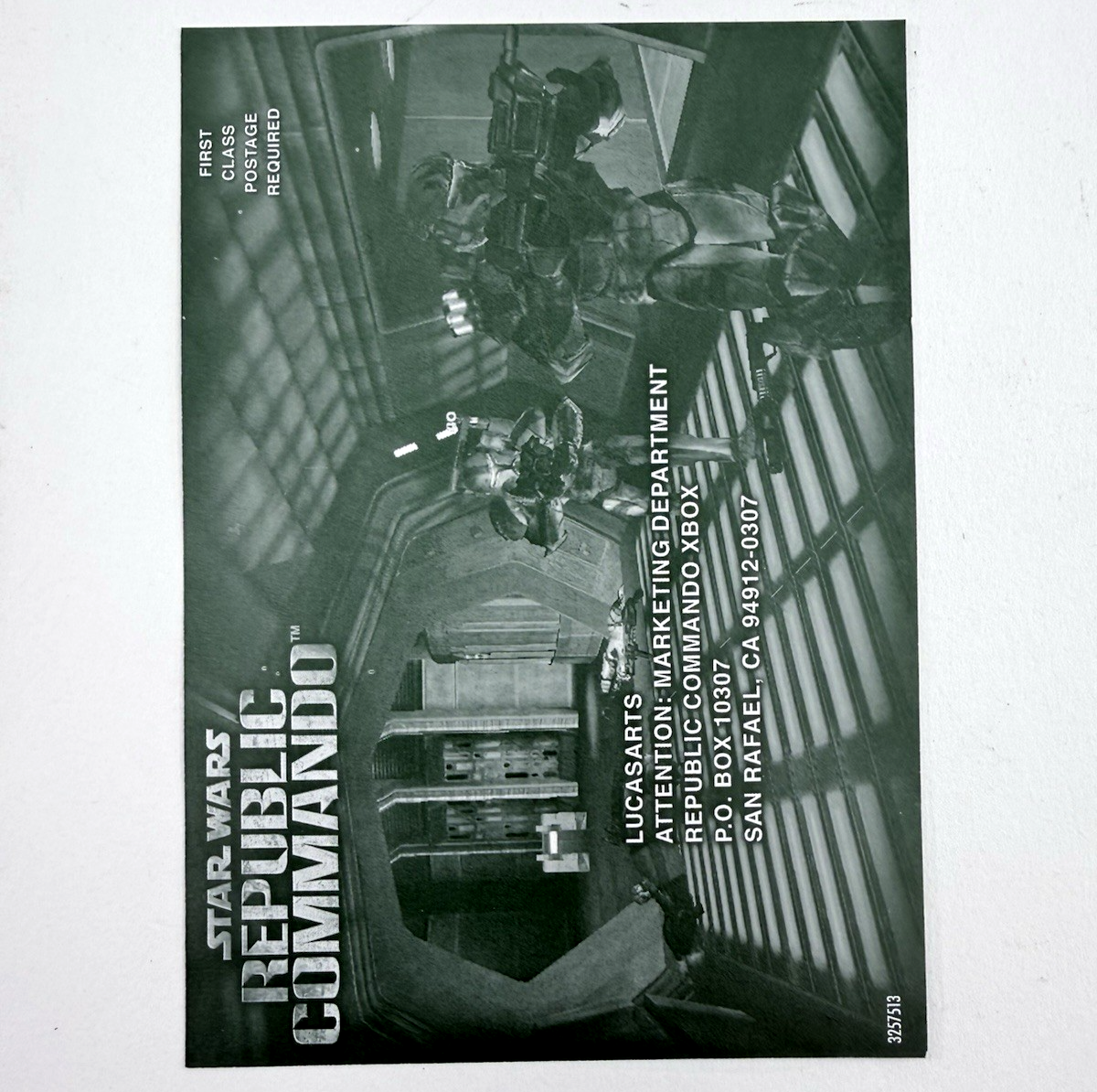 Star Wars: Republic Commando (Xbox, 2005) Game Case Manual Registration - Tested