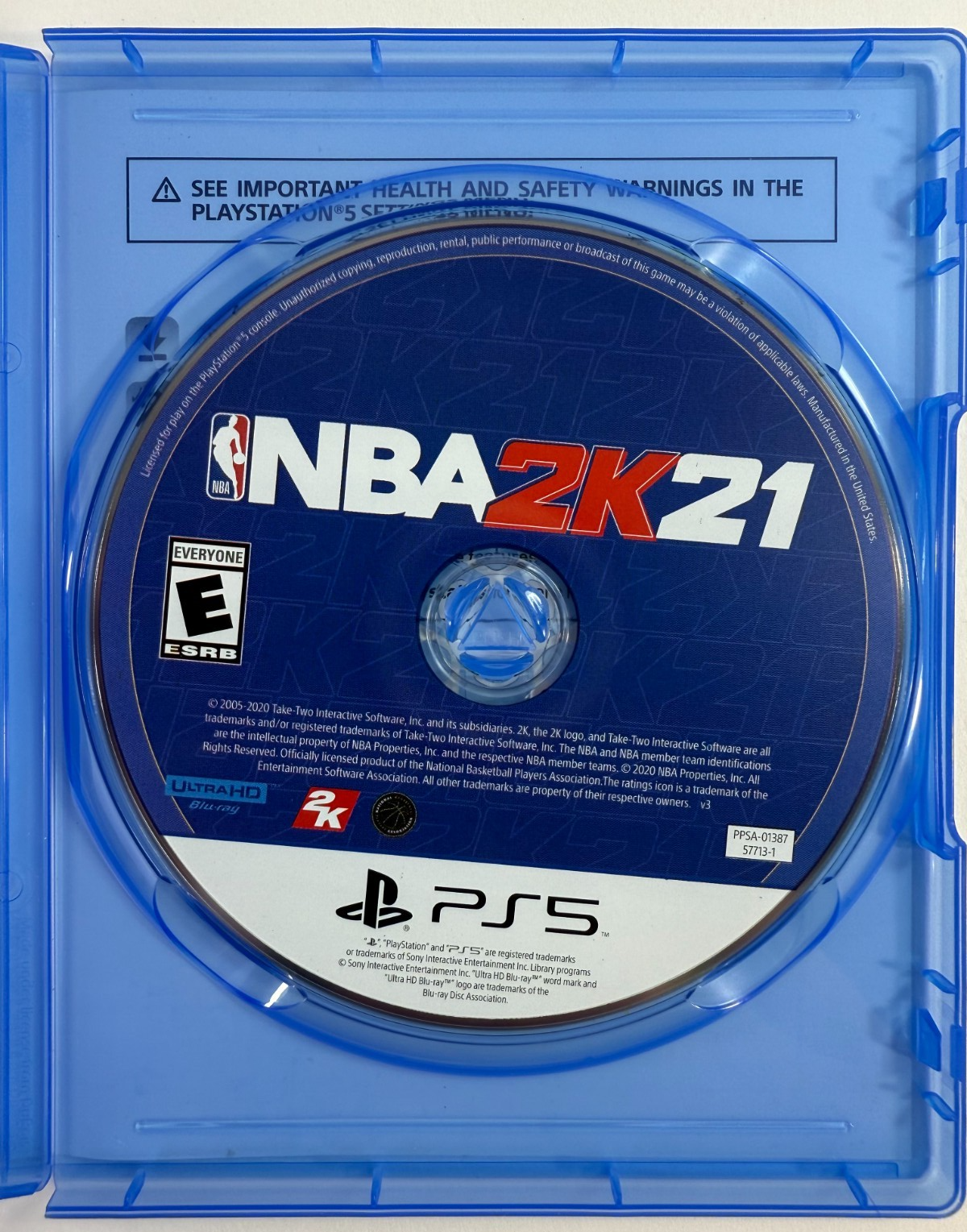 NBA 2K21 (Sony PlayStation 5, 2020) Game Case & Insert