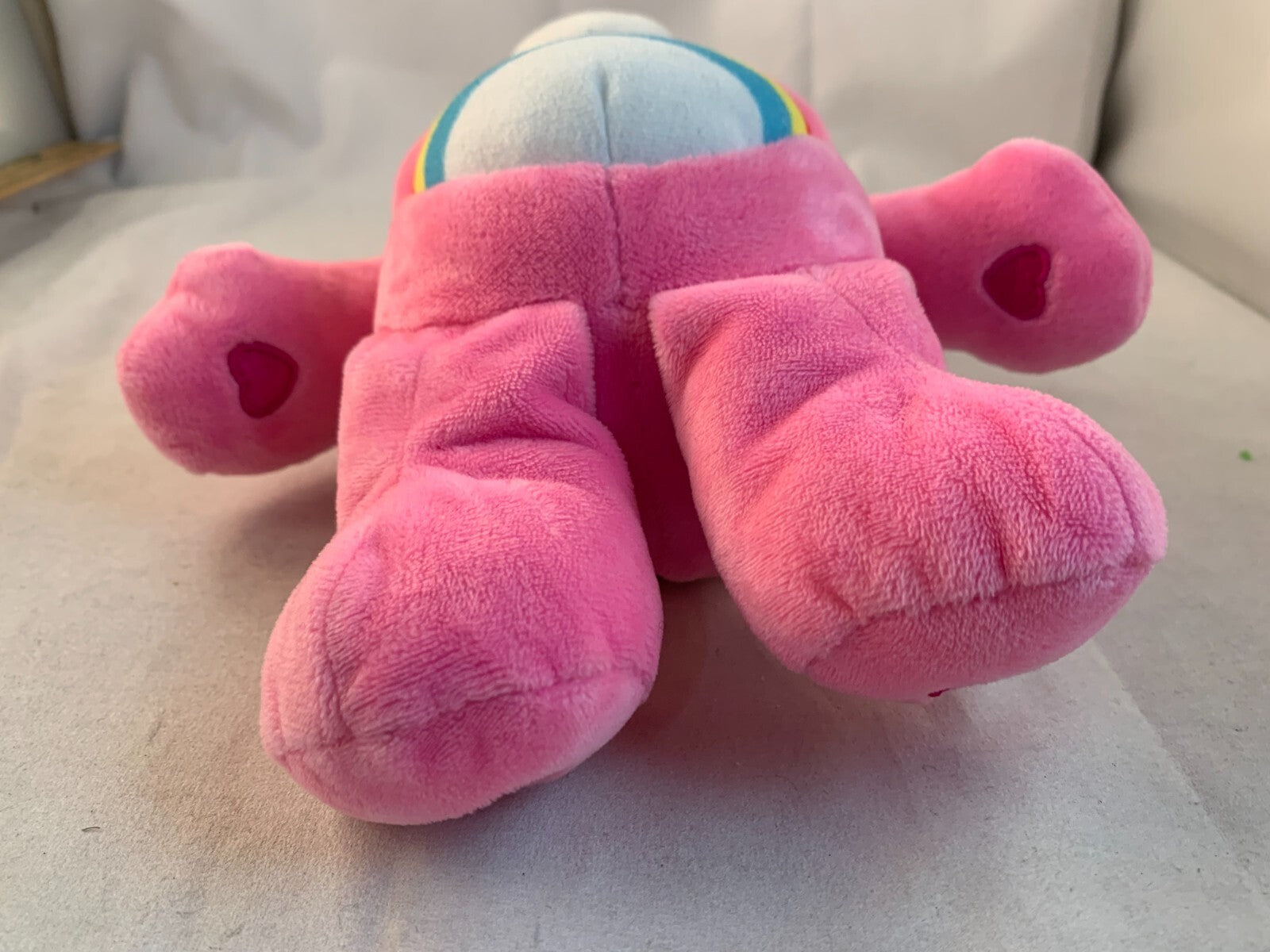 CARE BEAR CHEER BEAR, 10" PINK PLUSH, RAINBOW BELLY BADGE