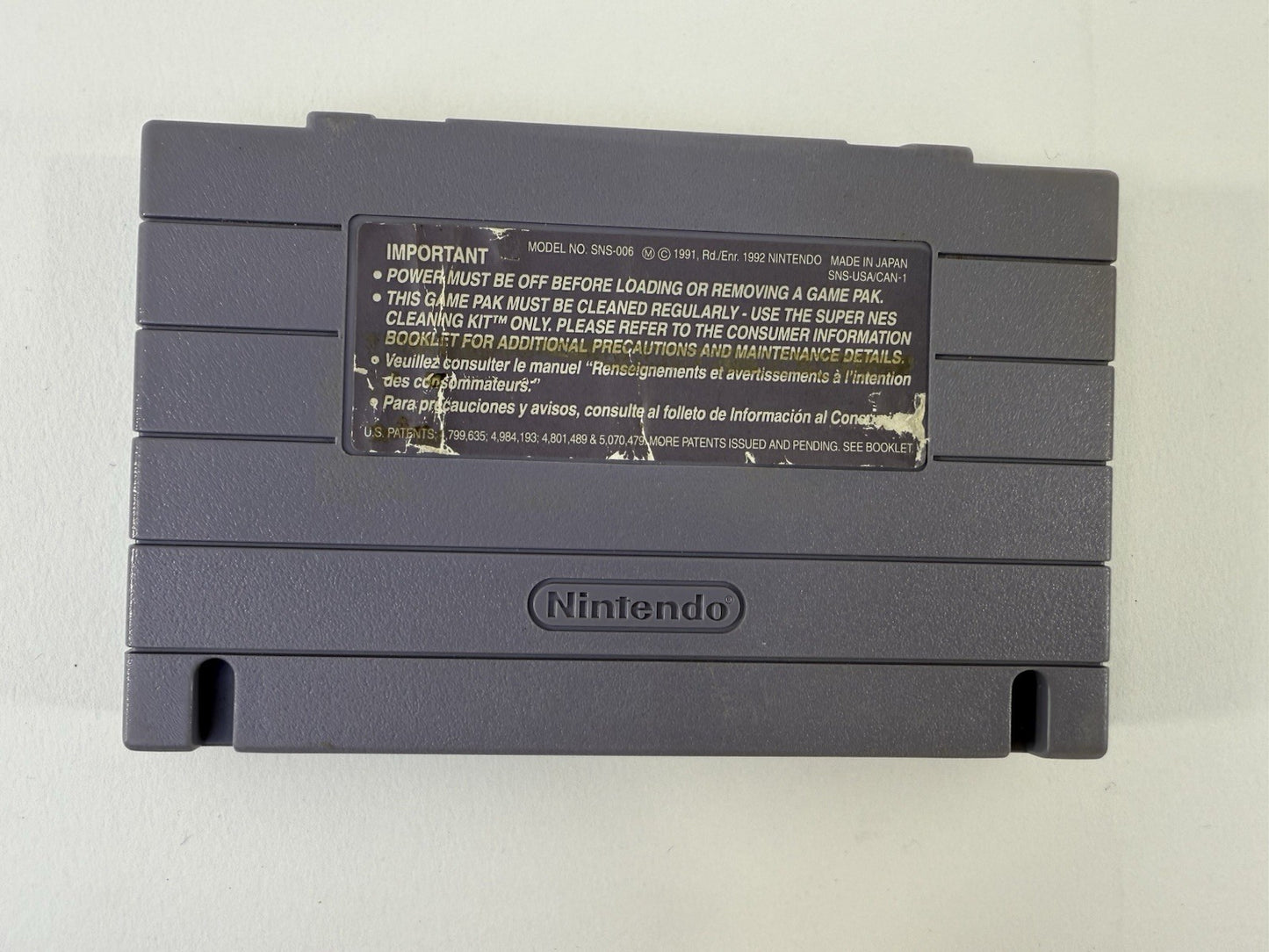 Football Fury (Super Nintendo, 1993) Game Cartridge - Tested and Working