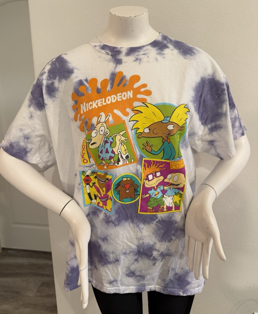 Nickelodeon 90’s Character Tie Dye Large T-shirt - Rocko, Rugrats, Real Monsters