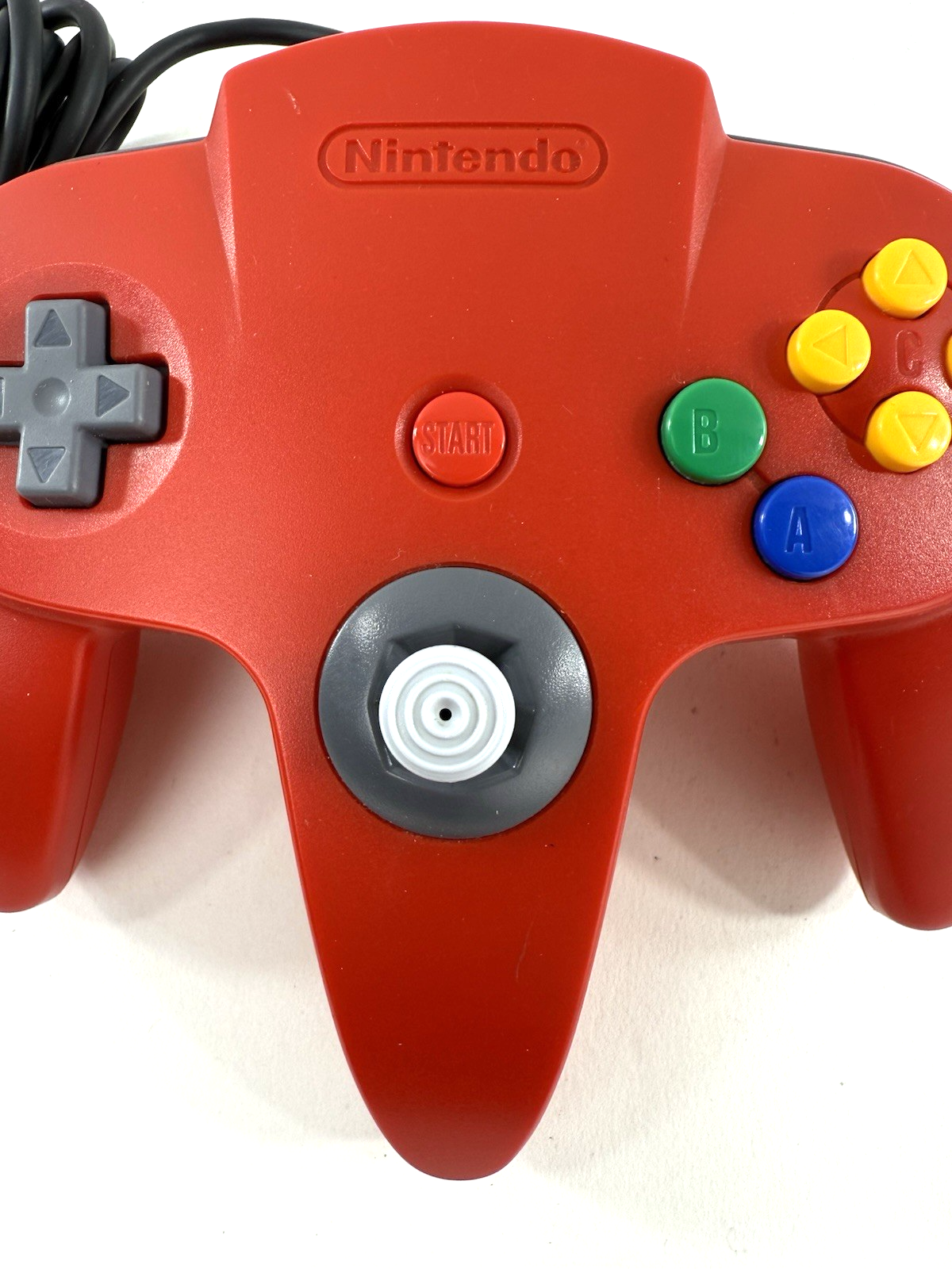 Nintendo 64 Solid Red Wired Controller NUS-005 - Tight Stick - Tested