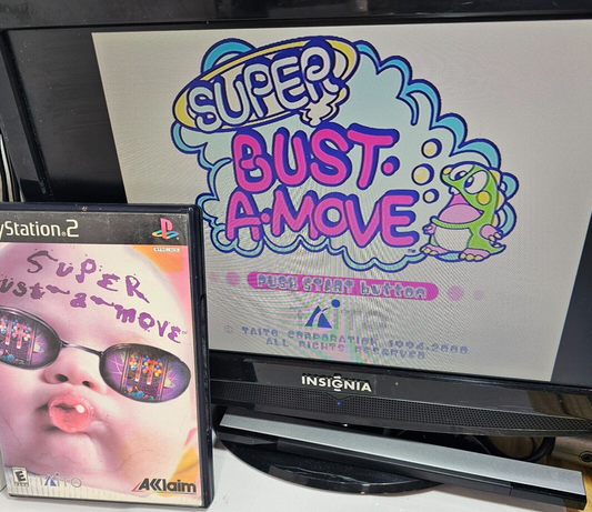 Super Bust-A-Move (PlayStation 2, 2000) Game Case Manual Registration - Tested