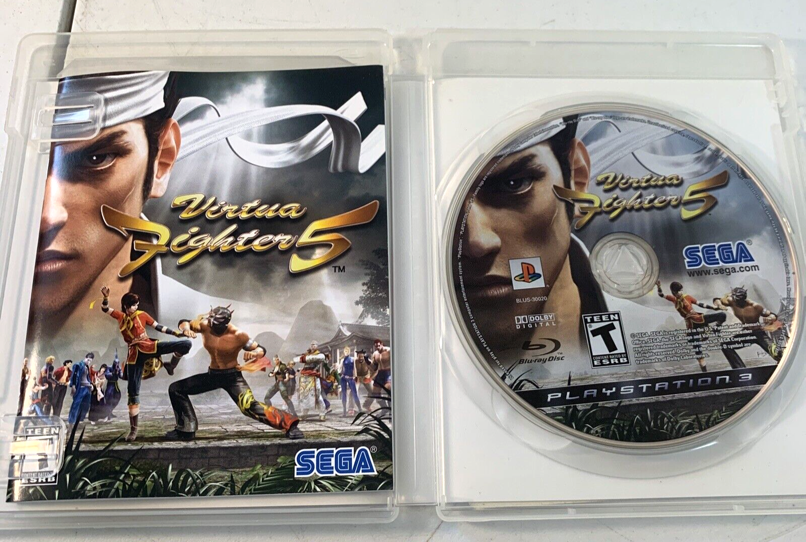 Virtua Fighter 5 (Sony PlayStation 3, 2007) Game Case Manual - Tested