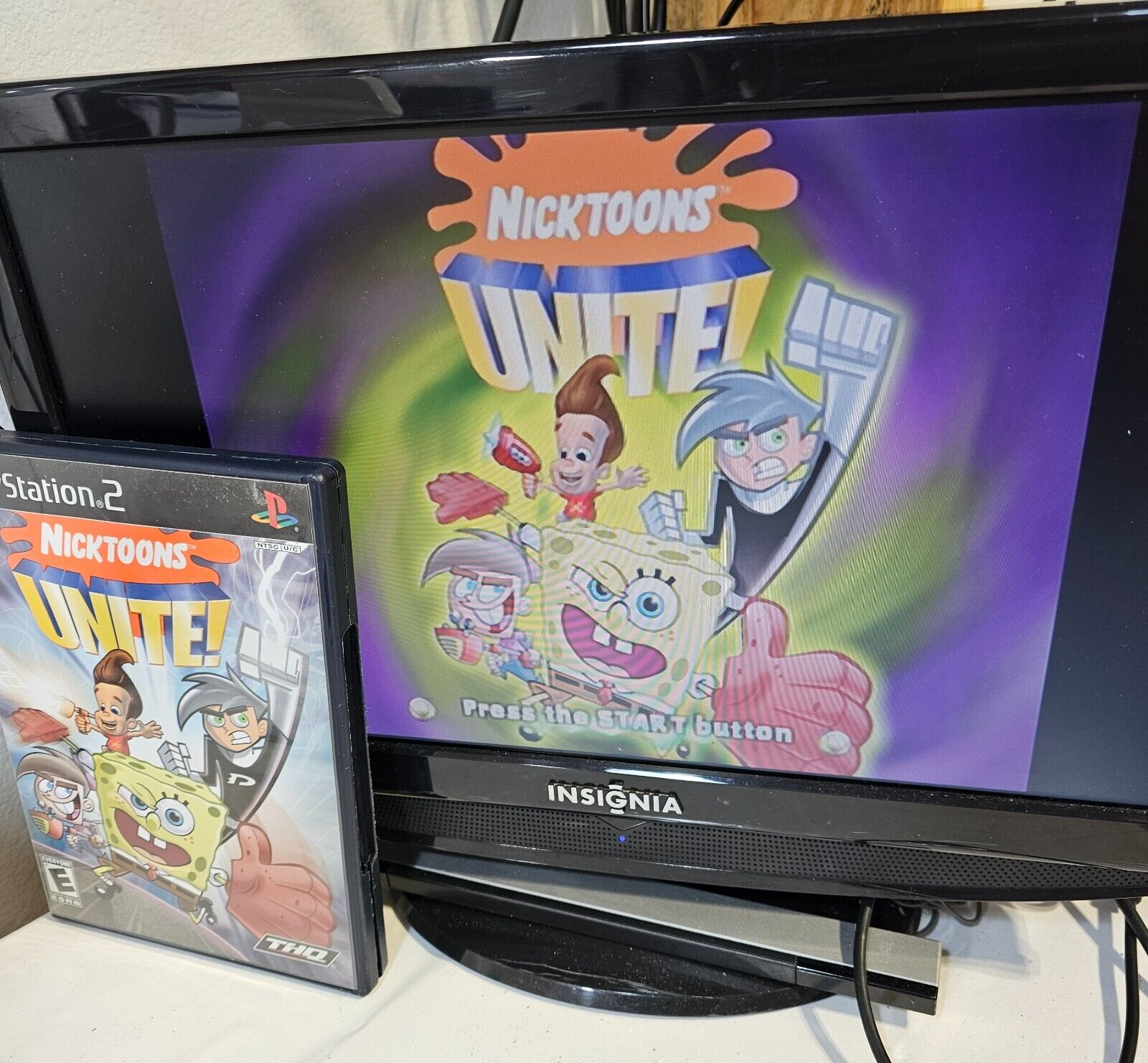 Nicktoons Unite (Sony PlayStation 2, 2005) Game Case Manual CIB