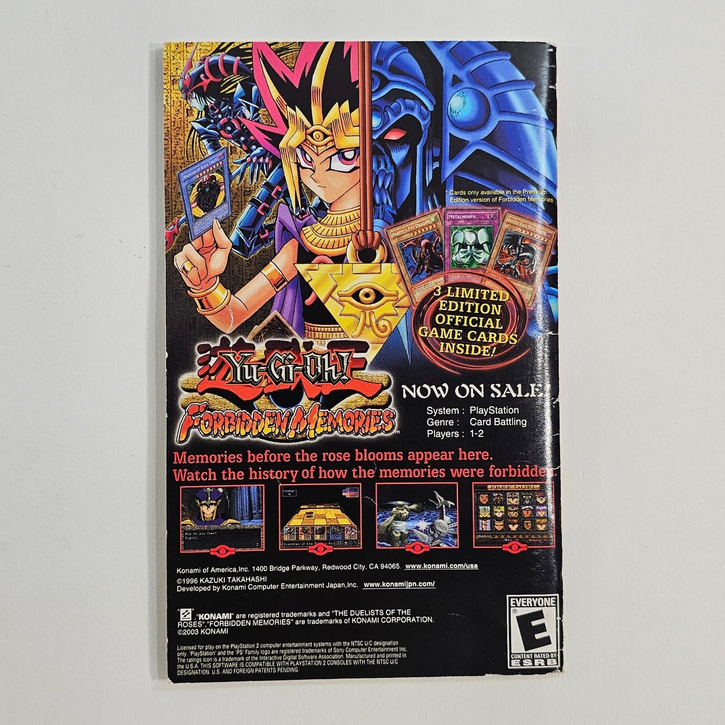 Yu-Gi-Oh! The Duelists of the Roses (PlayStation 2, 2003) Game Case Manual