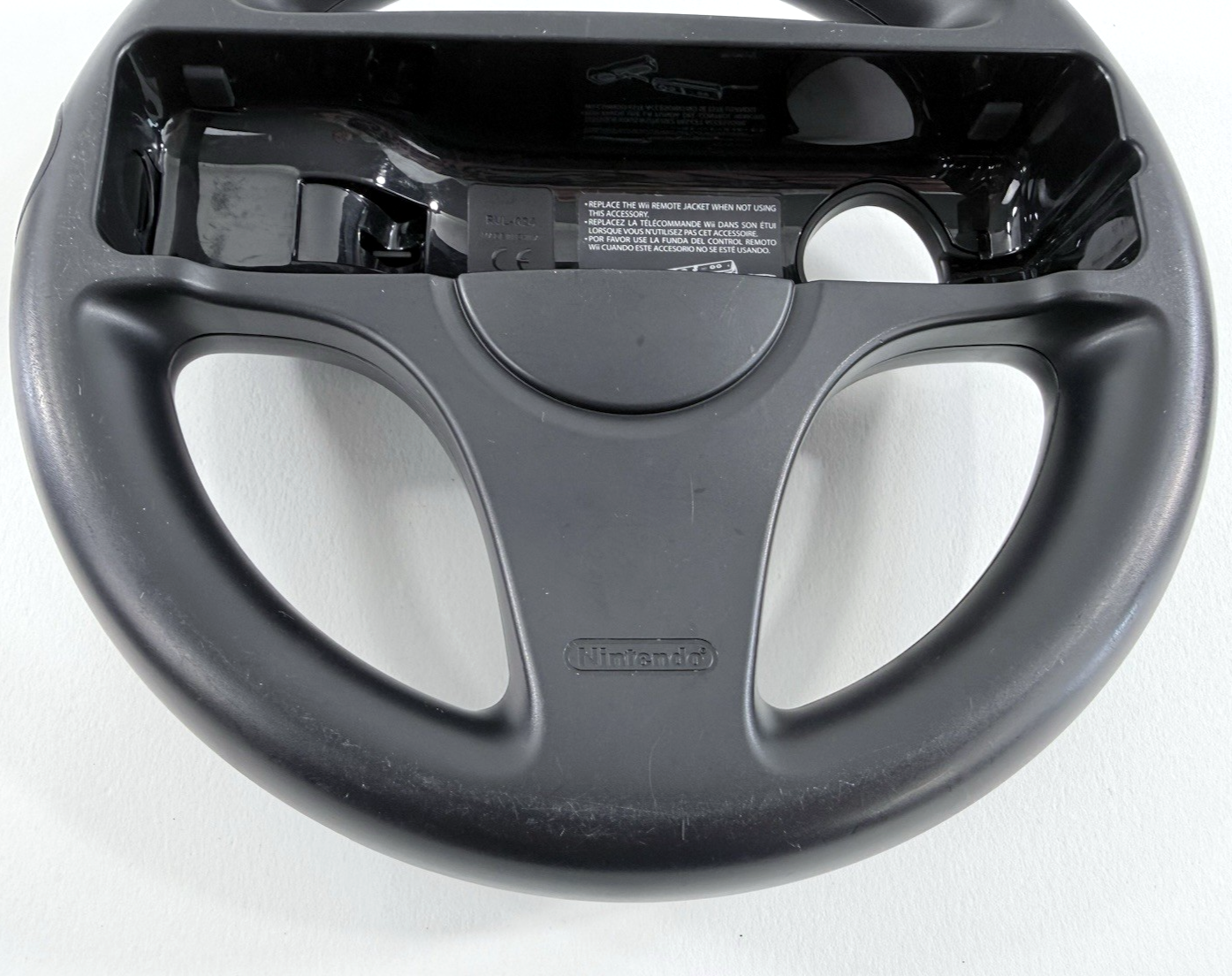 Nintendo Wii Black Steering Wheel Controller Attachment RVL-024 (Set of 2)