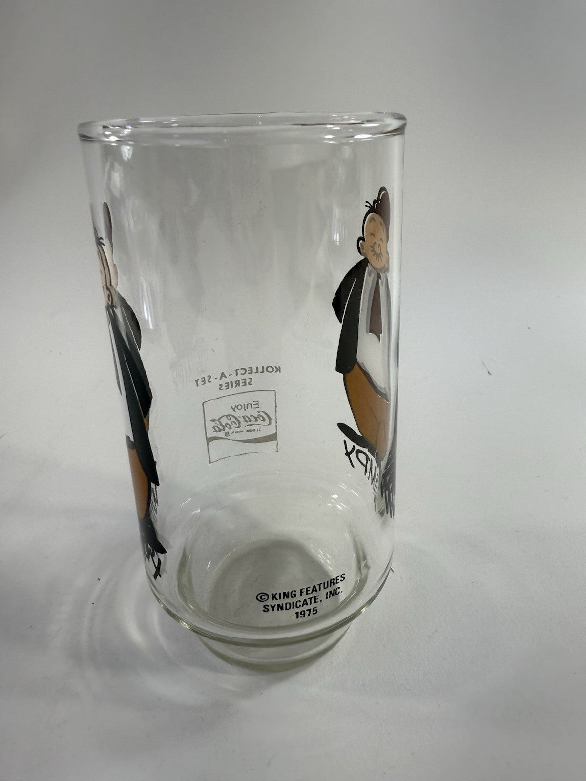 Coca-Cola Kollect-A-Set Series Popeye 1975 Wimpy 6” Drinking Glass