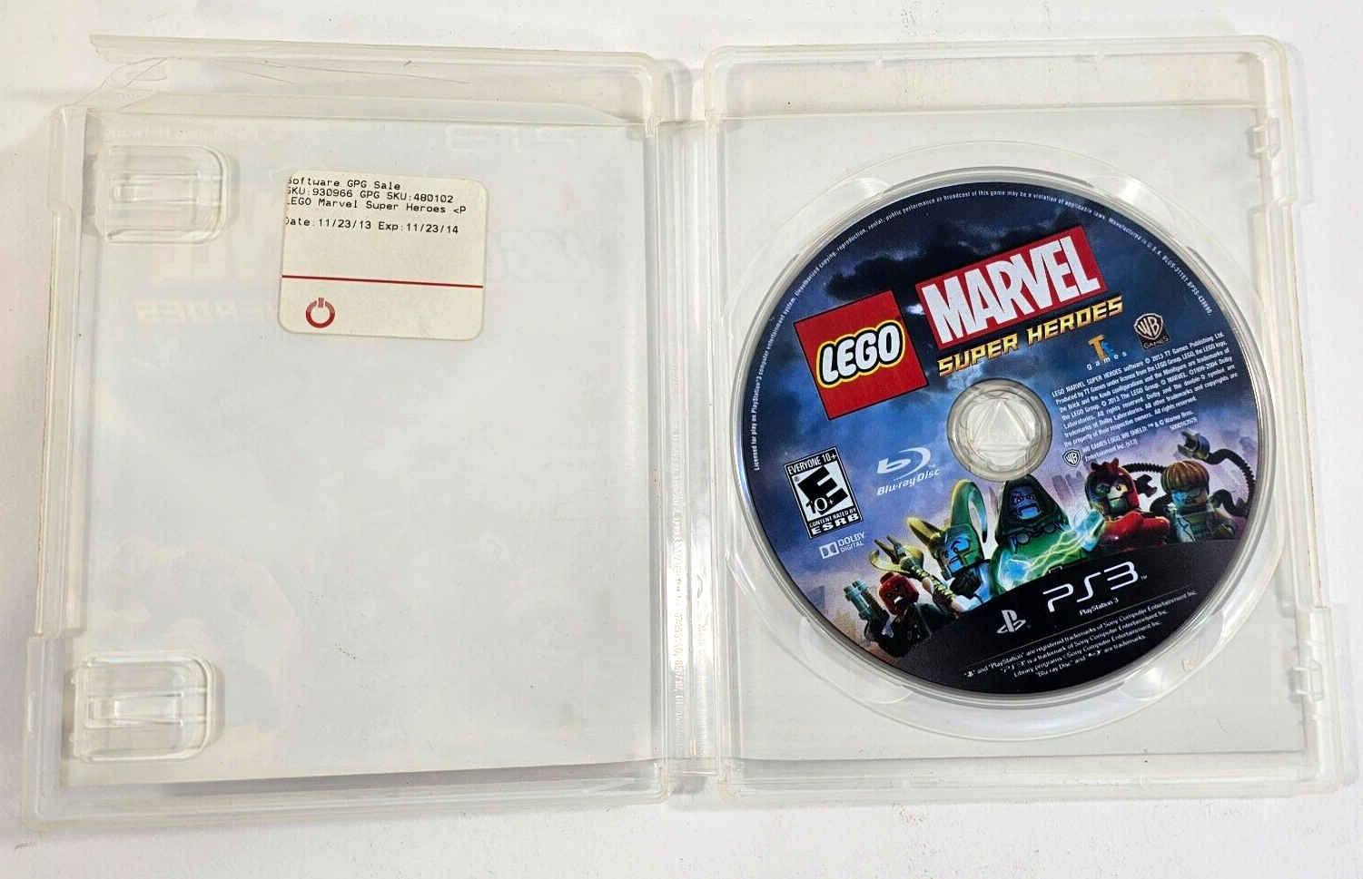 LEGO Marvel Super Heroes (Sony PlayStation 3, 2013) Game and Case - Tested