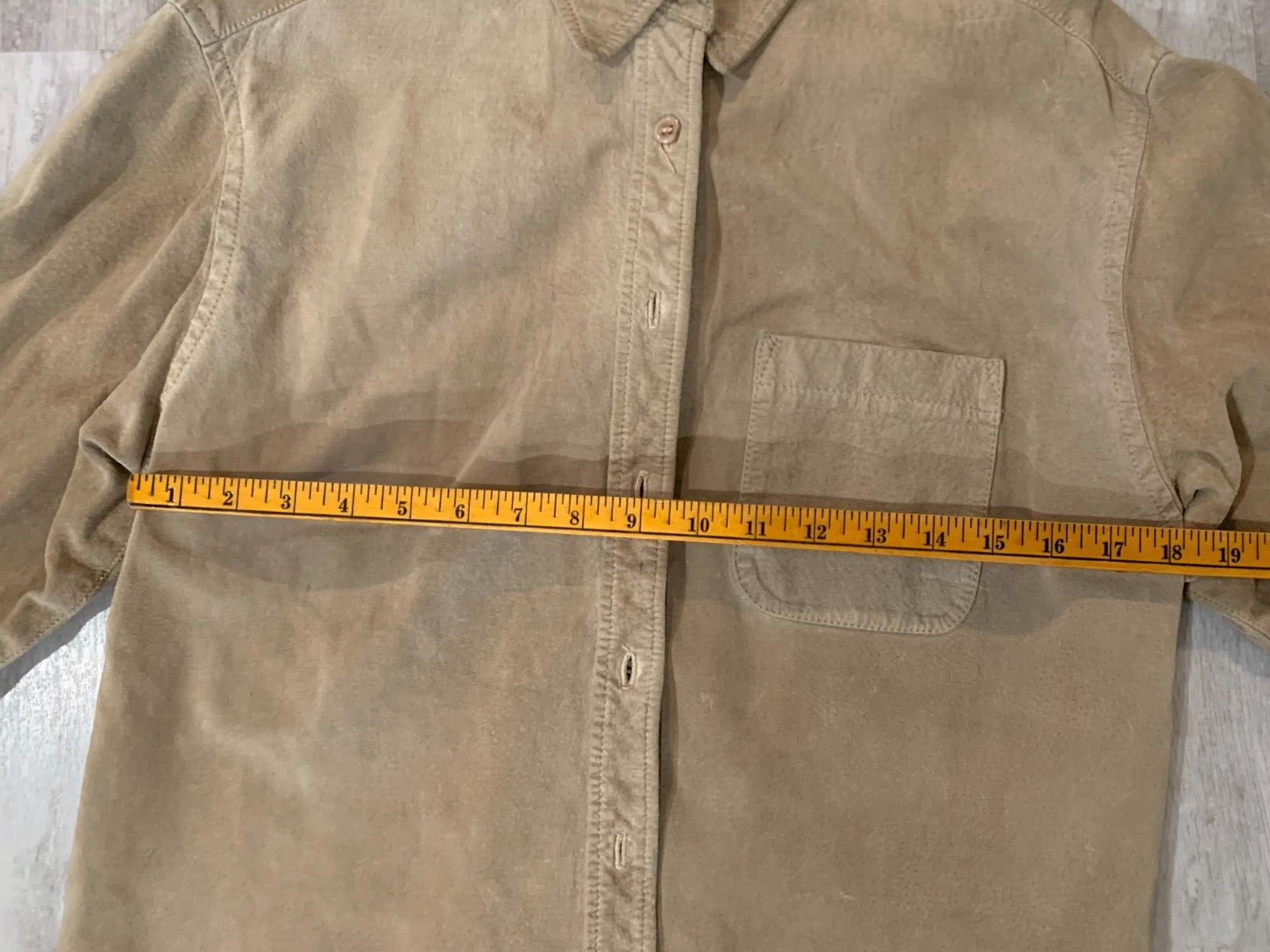 Talbots Genuine Leather Women's Medium Long Sleeved Button Up Shirt