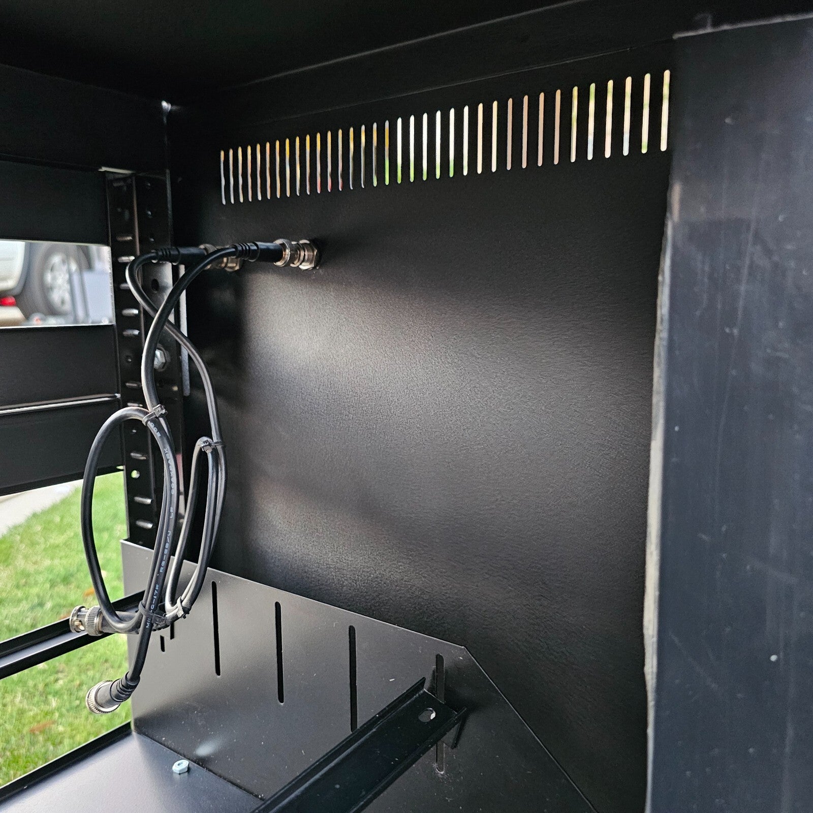 Stage Front Presentation Systems Custom Mounted Audio/Video Cabinet - Read