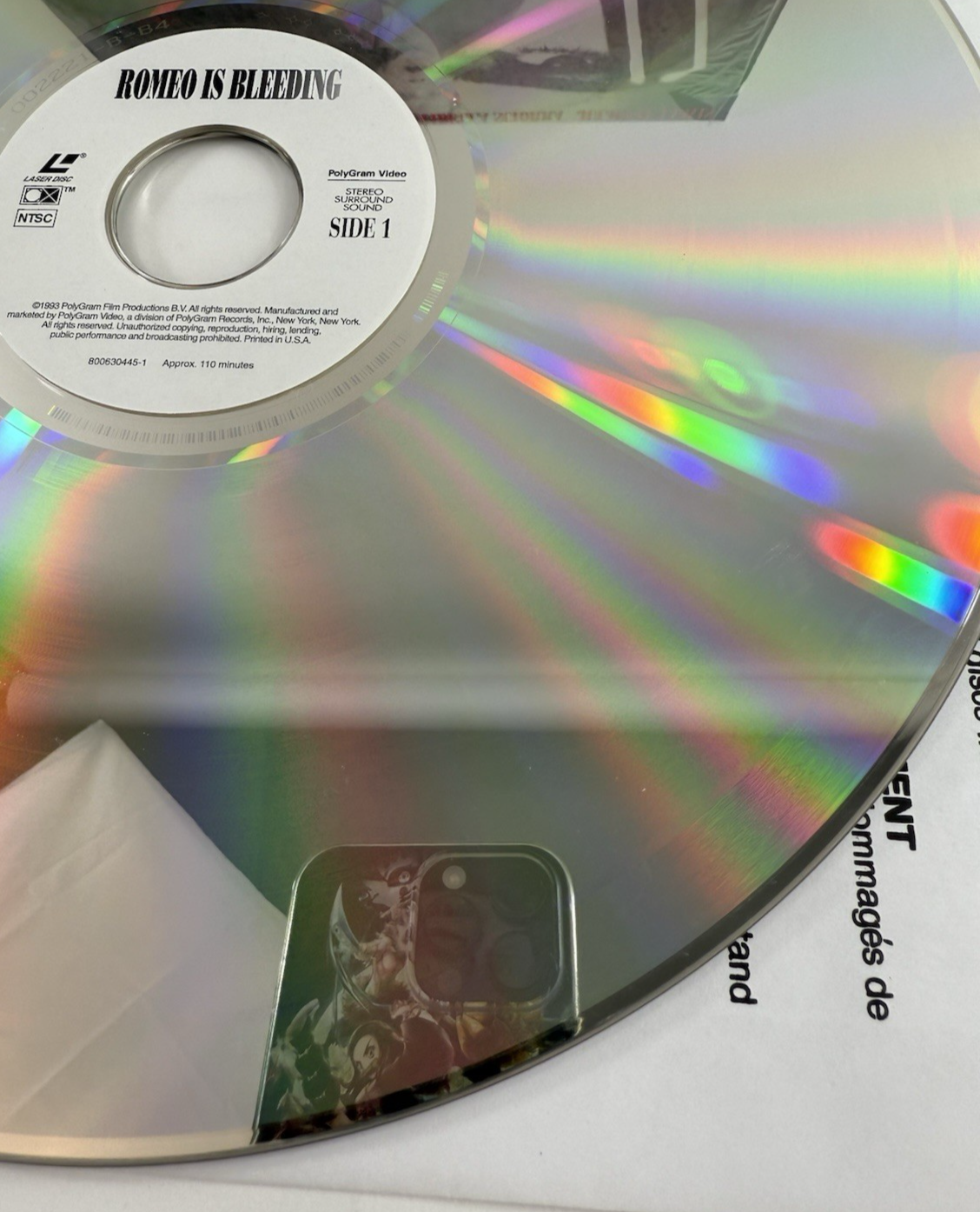 Romeo Is Bleeding (Laserdisc, 1994) Extended CLV Deluxe Widescreen Edition