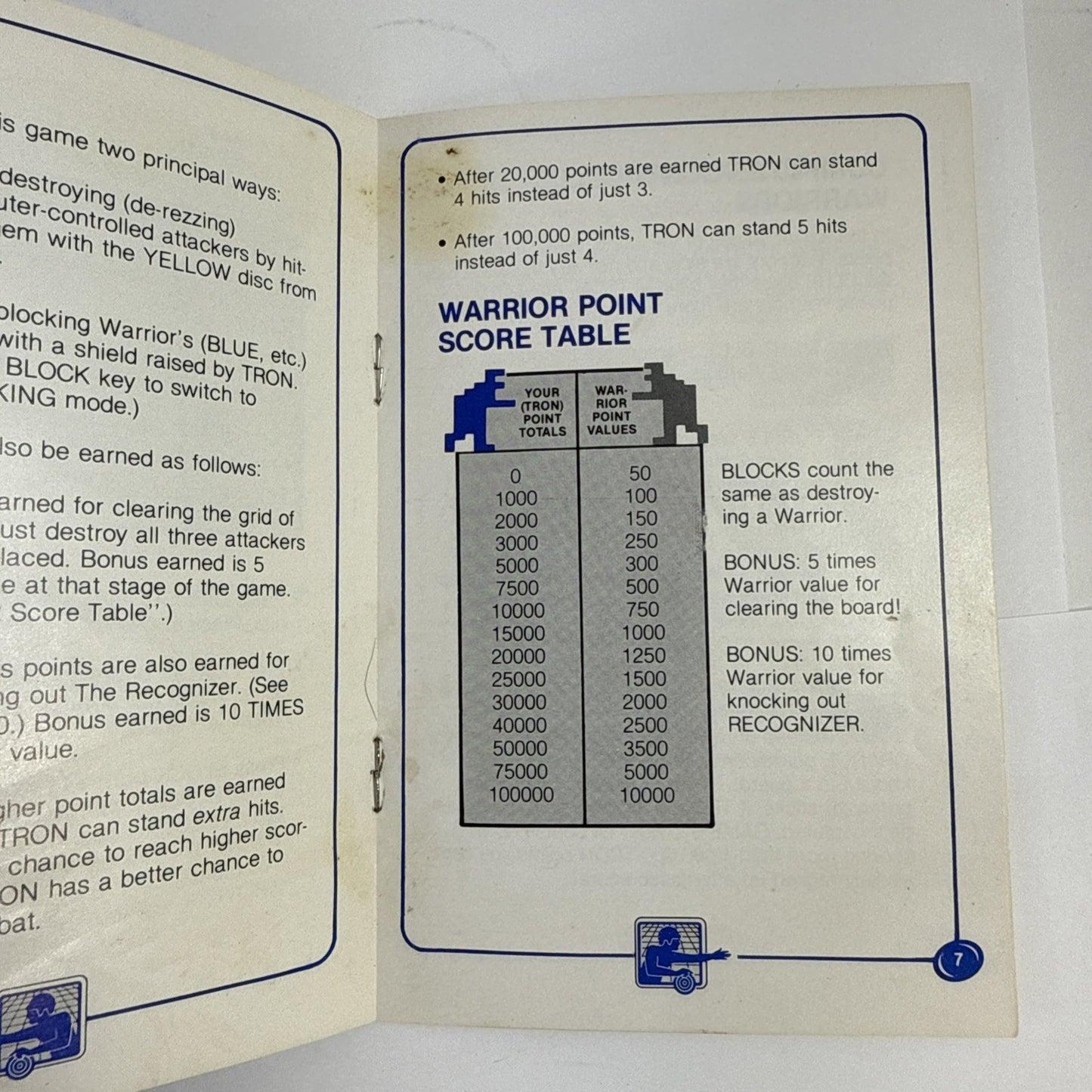 Tron Deadly Discs (Intellivision, 1982) Game Box Manual Overlay - Tested
