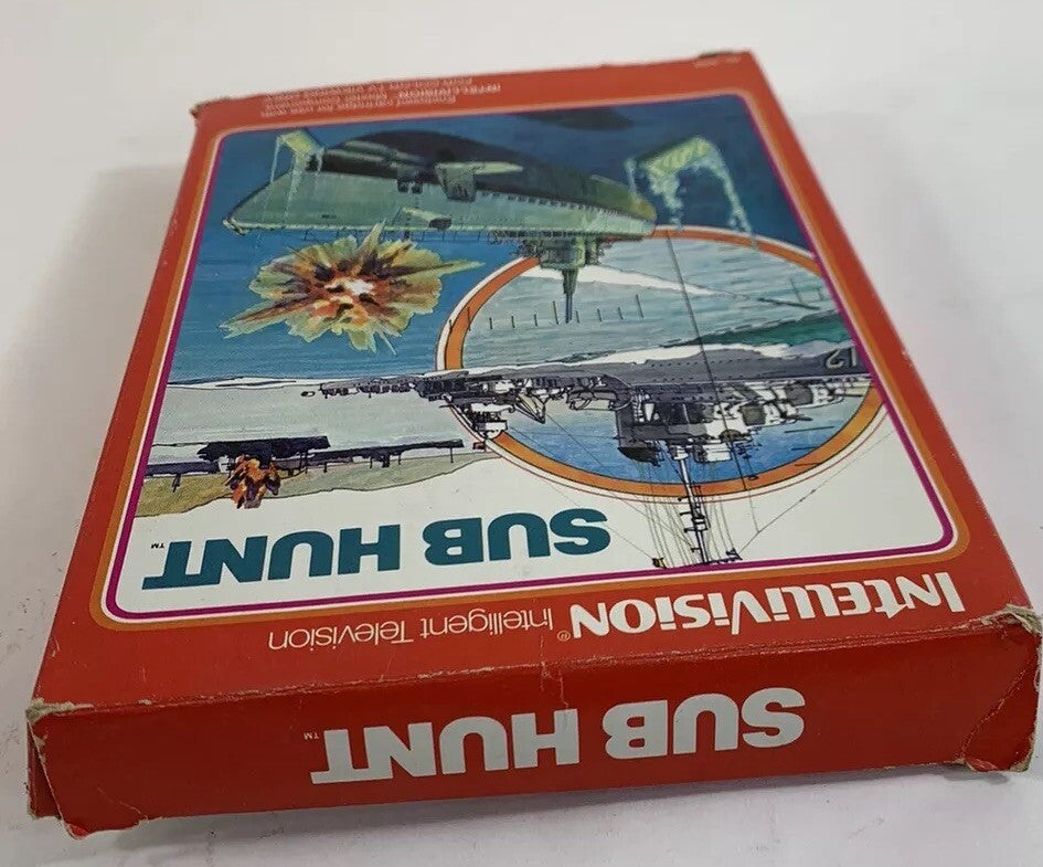 Sub Hunt (Intellivision, 1982) Game Box Manual Overlay - Tested and Working