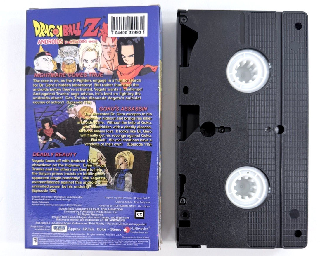 Dragon Ball Z Uncut Android Saga (VHS Set, English Dubbed) - Tested And Working