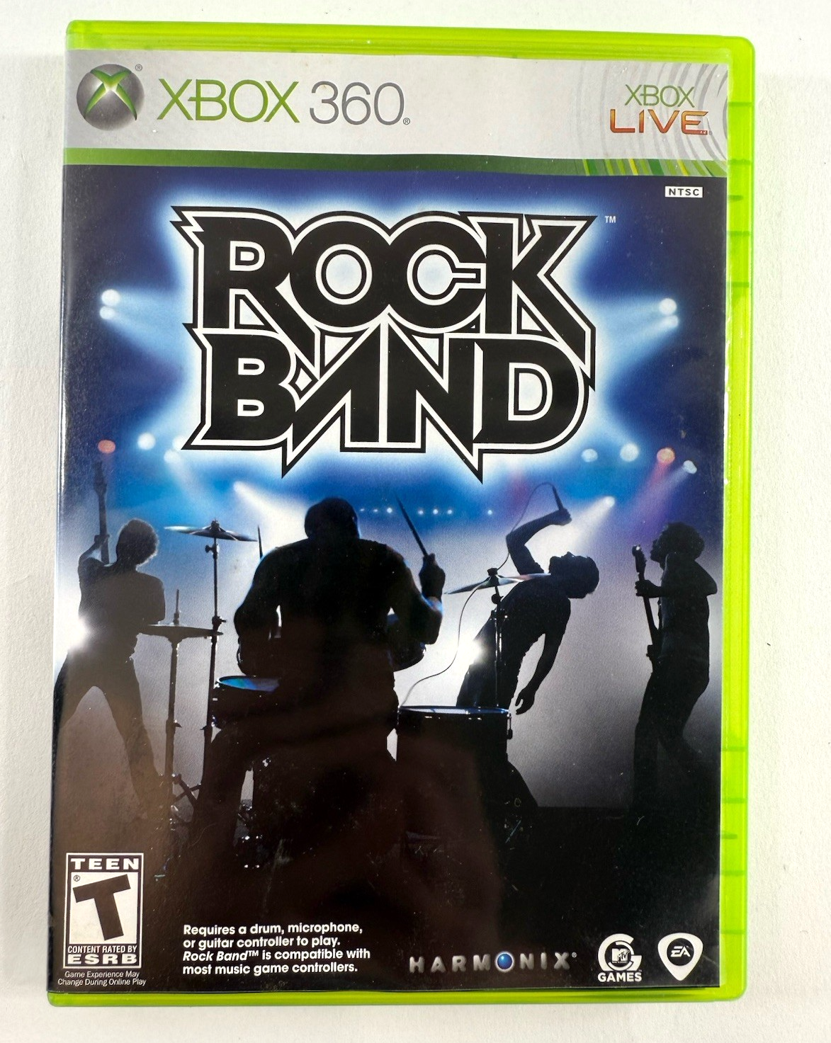 Rock Band (Microsoft Xbox 360, 2007) Game Case Manual - Tested and Working