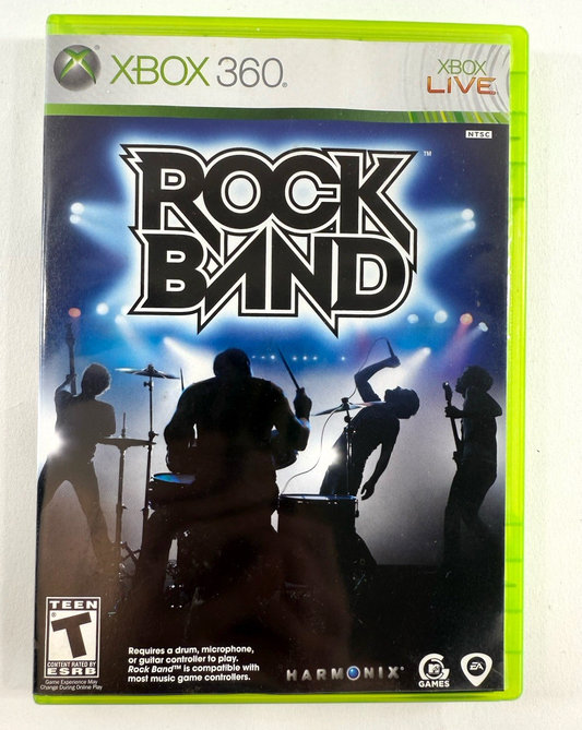 Rock Band (Microsoft Xbox 360, 2007) Game Case Manual - Tested and Working