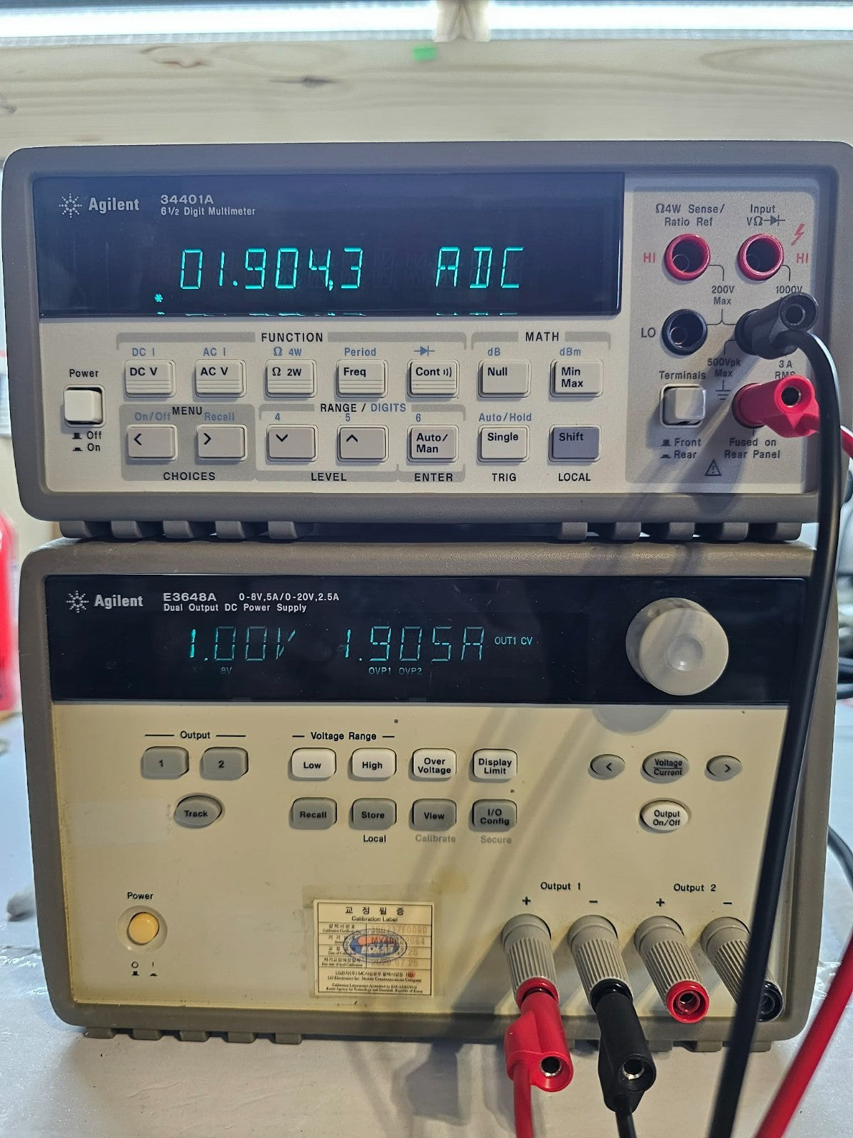 Agilent E3648A Dual Output DC Power Supply 0-8V,5A/0-20V,2.5A - Tested - 2064