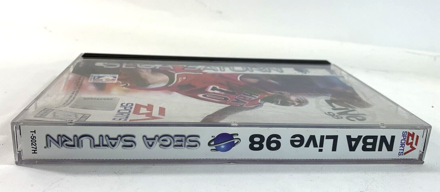NBA Live 98 (Sega Saturn, 1997) Game Case Manual - Tested and Working