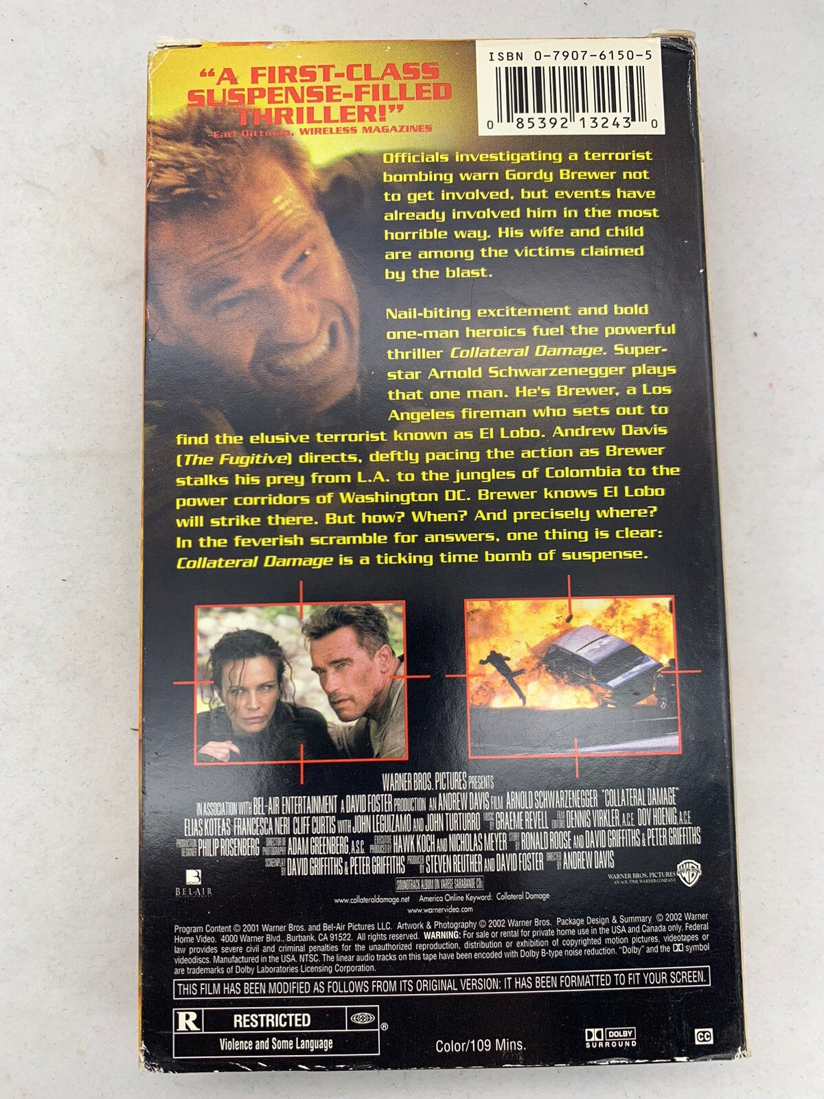 Collateral Damage (VHS Action Movies) End Of Days/The Running Man - Tested