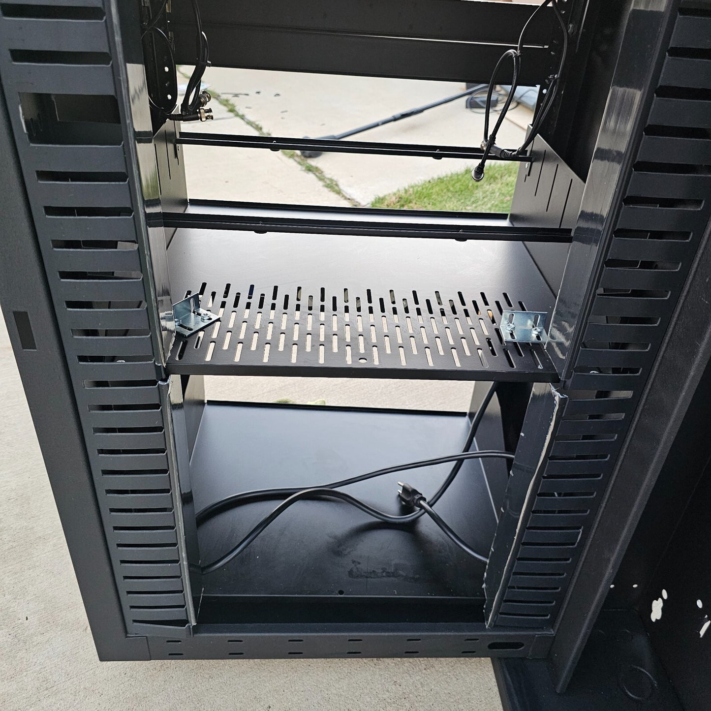 Stage Front Presentation Systems Custom Mounted Audio/Video Cabinet - Read