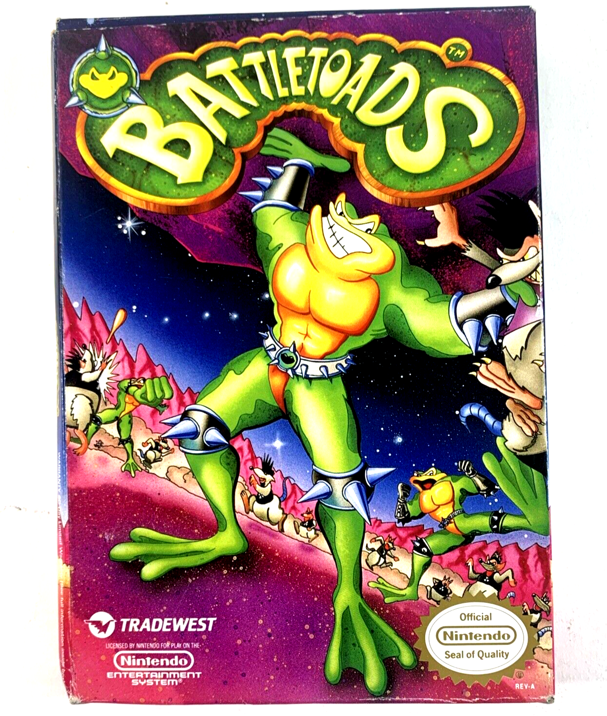 Battletoads (Nintendo NES, 1991) Game Box Manual Poster Foam -Tested and Working