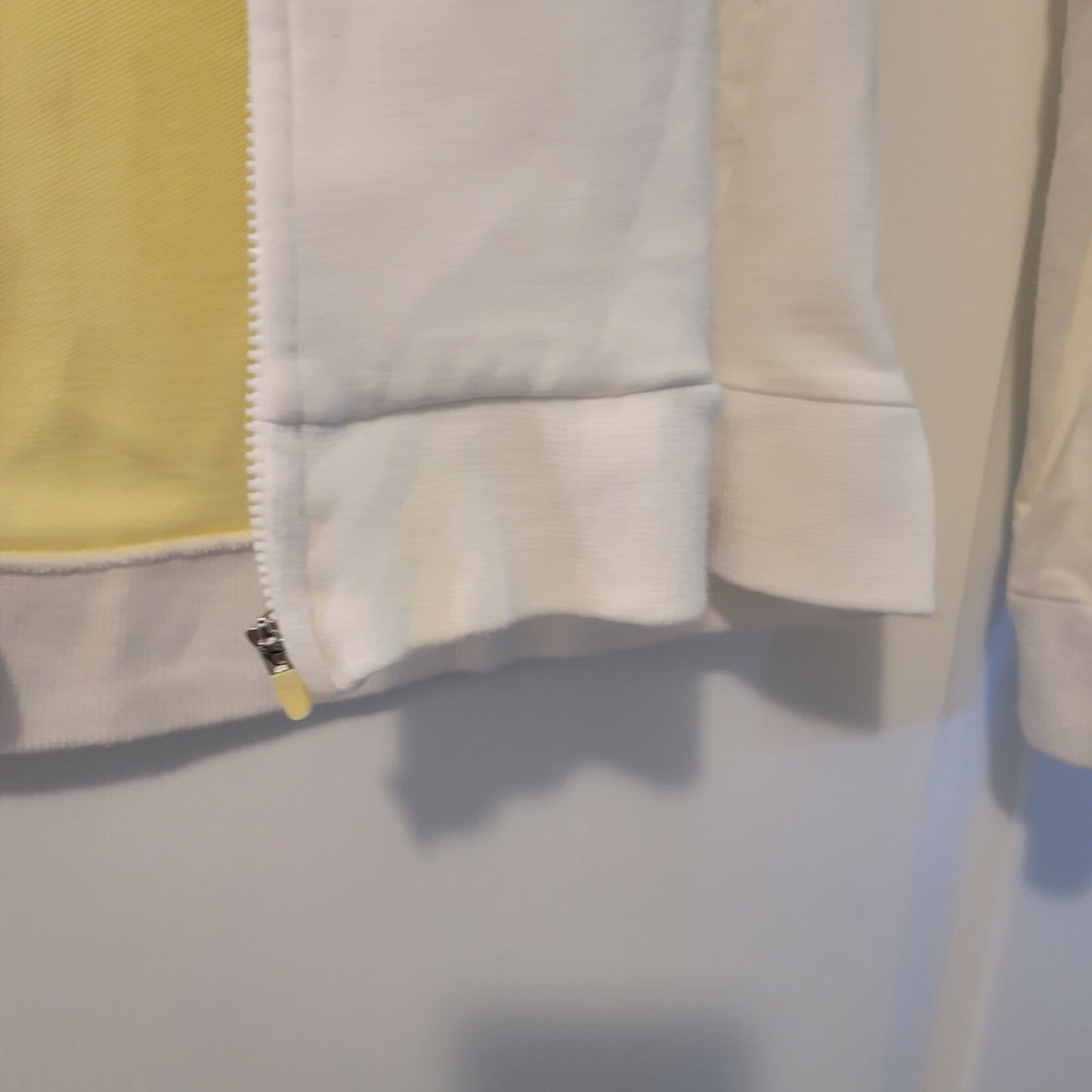 FILA Women's Large White and Yellow Full Zip Sports Jacket