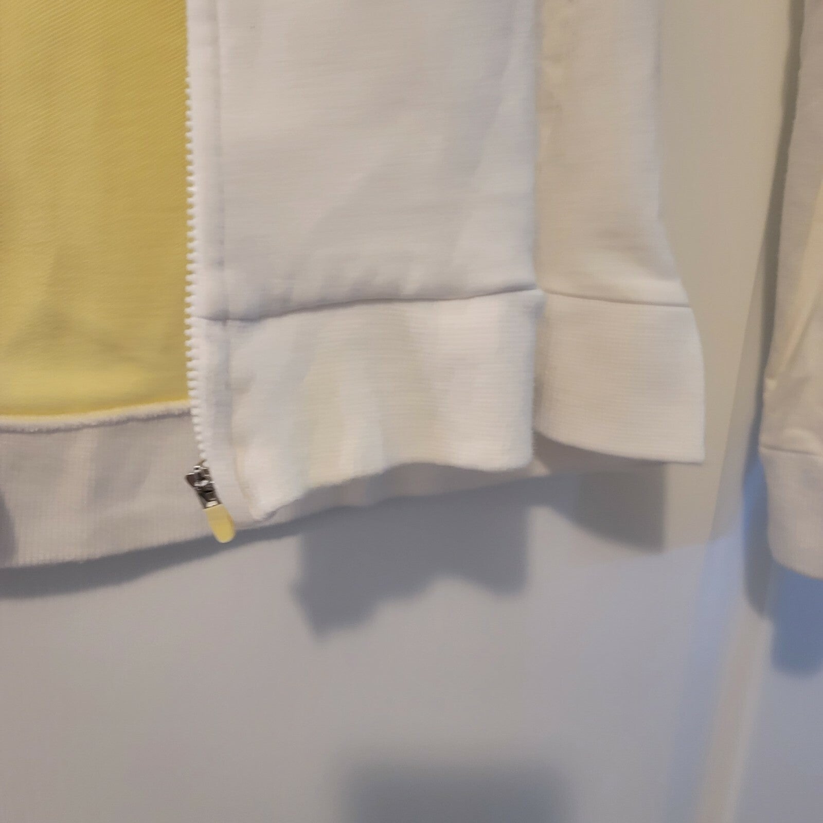 FILA Women's Large White and Yellow Full Zip Sports Jacket