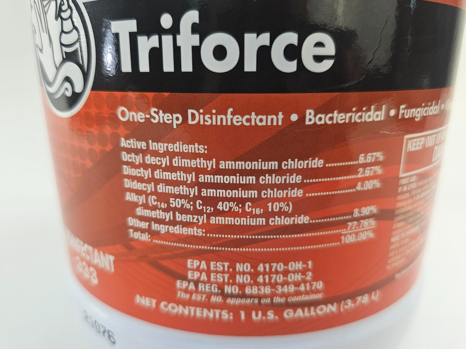 BETCO Triforce Commercial One-Step Disinfectant 333 - 1 Gal. Concentrate -New