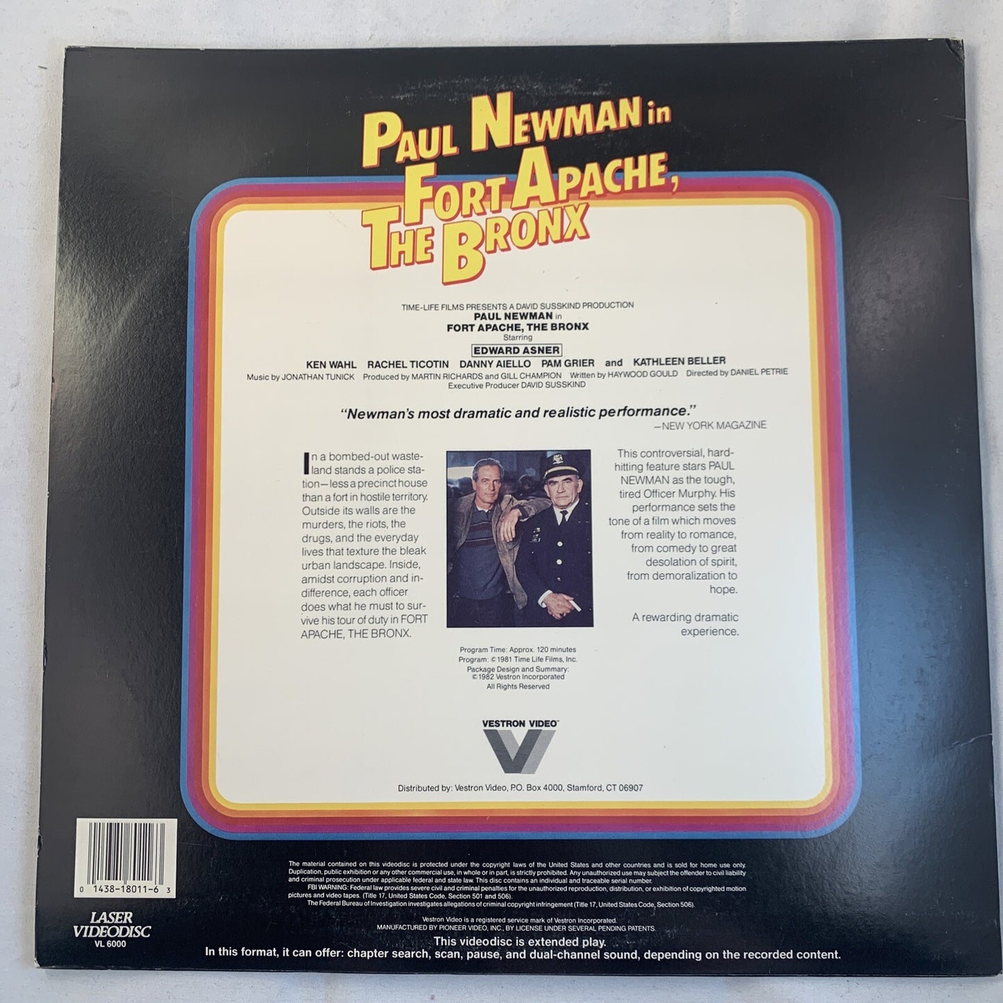 Fort Apache, The Bronx (Laserdisc Extended Edition, 1982)  Paul Newman - Tested