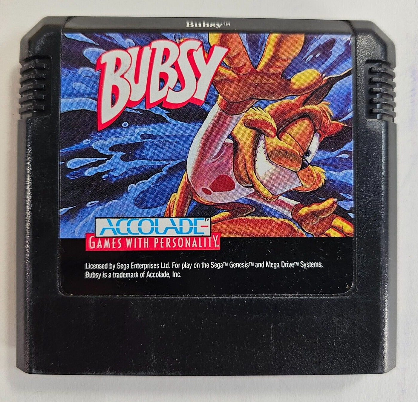 Bubsy (Sega Genesis, 1994) Game Box Manual Cards - Tested and Working