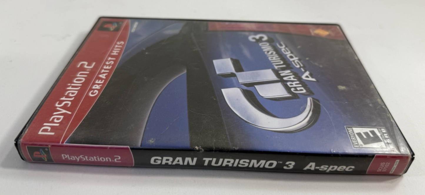 Gran Turismo 3 A-Spec (Sony PlayStation 2, 2001) Game Case Manual - Tested