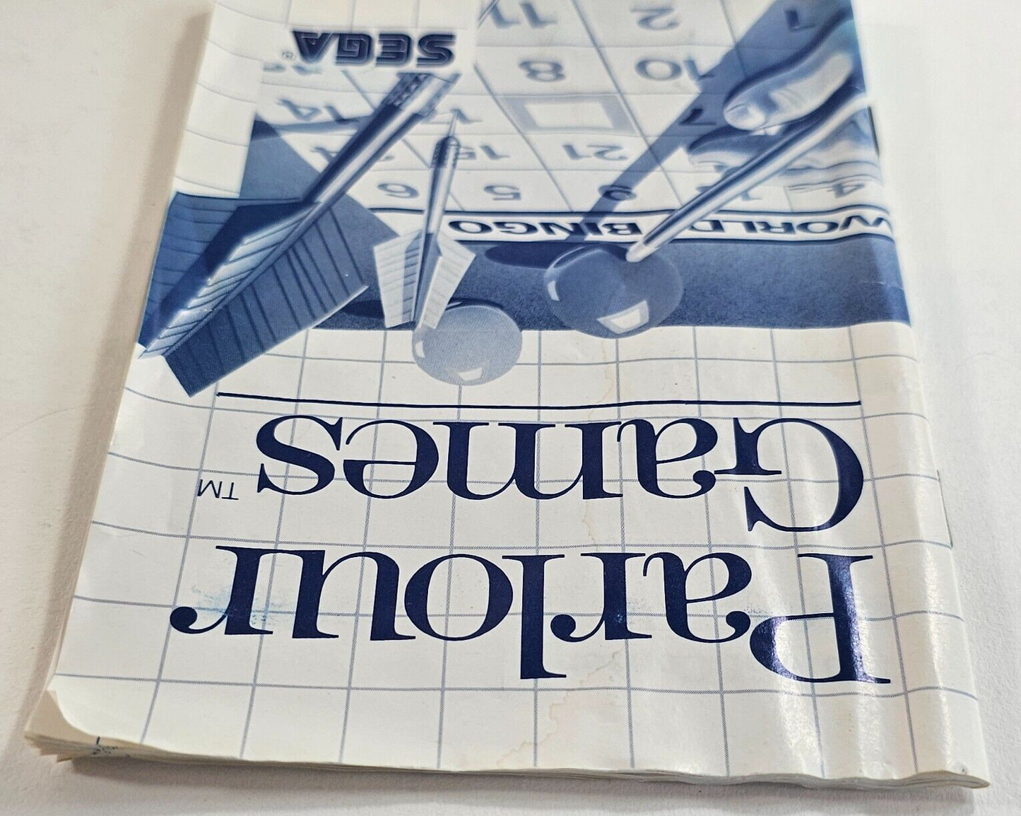 Parlour Games (Sega Master System, 1988) Game Case Manual - Tested and Working