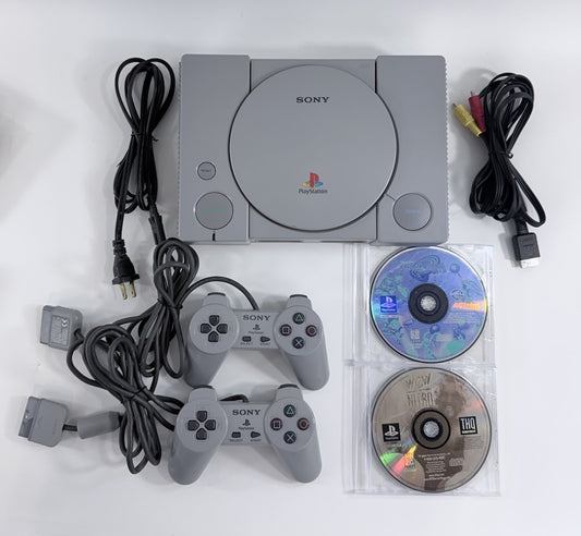 Sony PlayStation SCPH-9001 Console with Controllers, AV, Power Cable - Tested