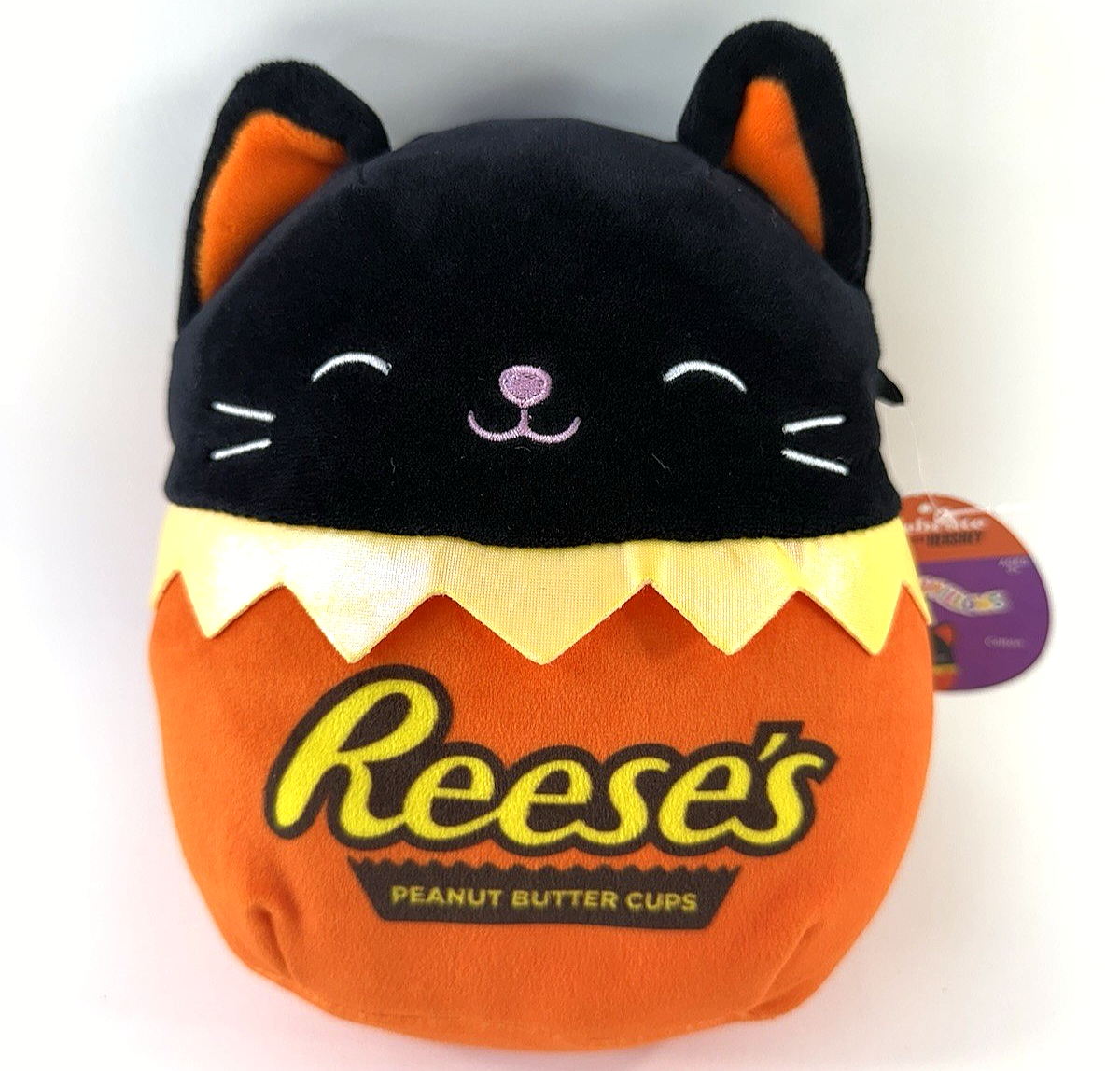 Squishmallows Halloween Reese's Colton Black Cat 8" Stuffed Plush with Tags