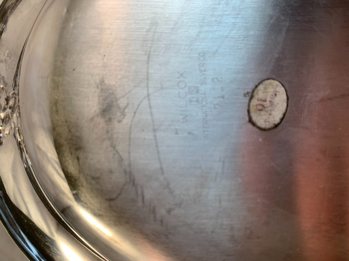 Vintage Wilcox International Silver Company COVERED Dish VEG BOWL/Plate 7112