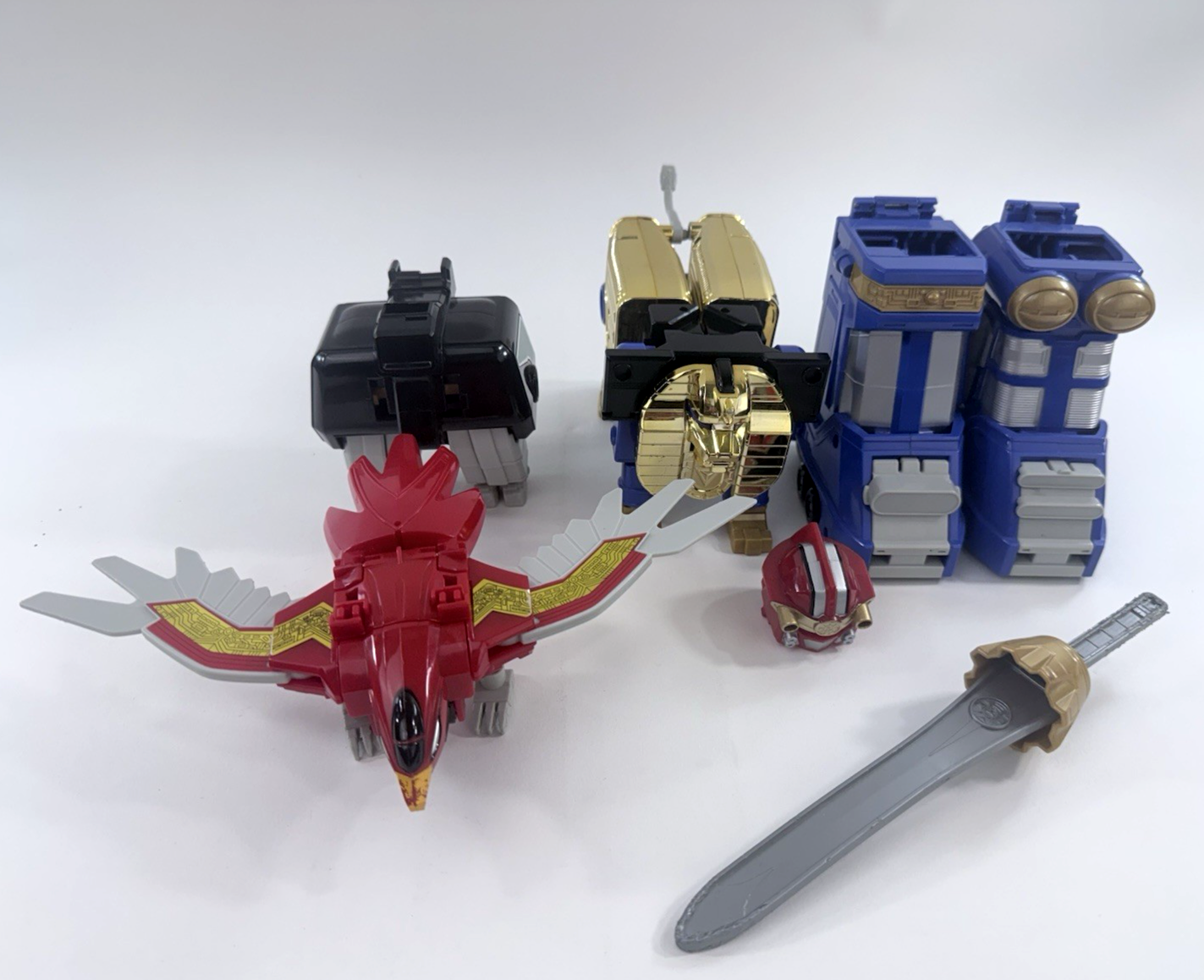 Bandai 1996 Power Rangers Deluxe Zeo Megazord & Red Battlezord Puncher - Tested