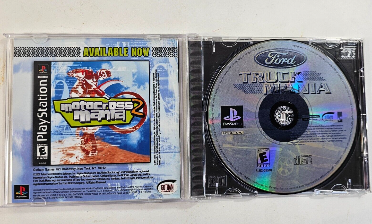 Ford Truck Mania (Sony PlayStation 1, 2003) Game Case Manual Registration Card