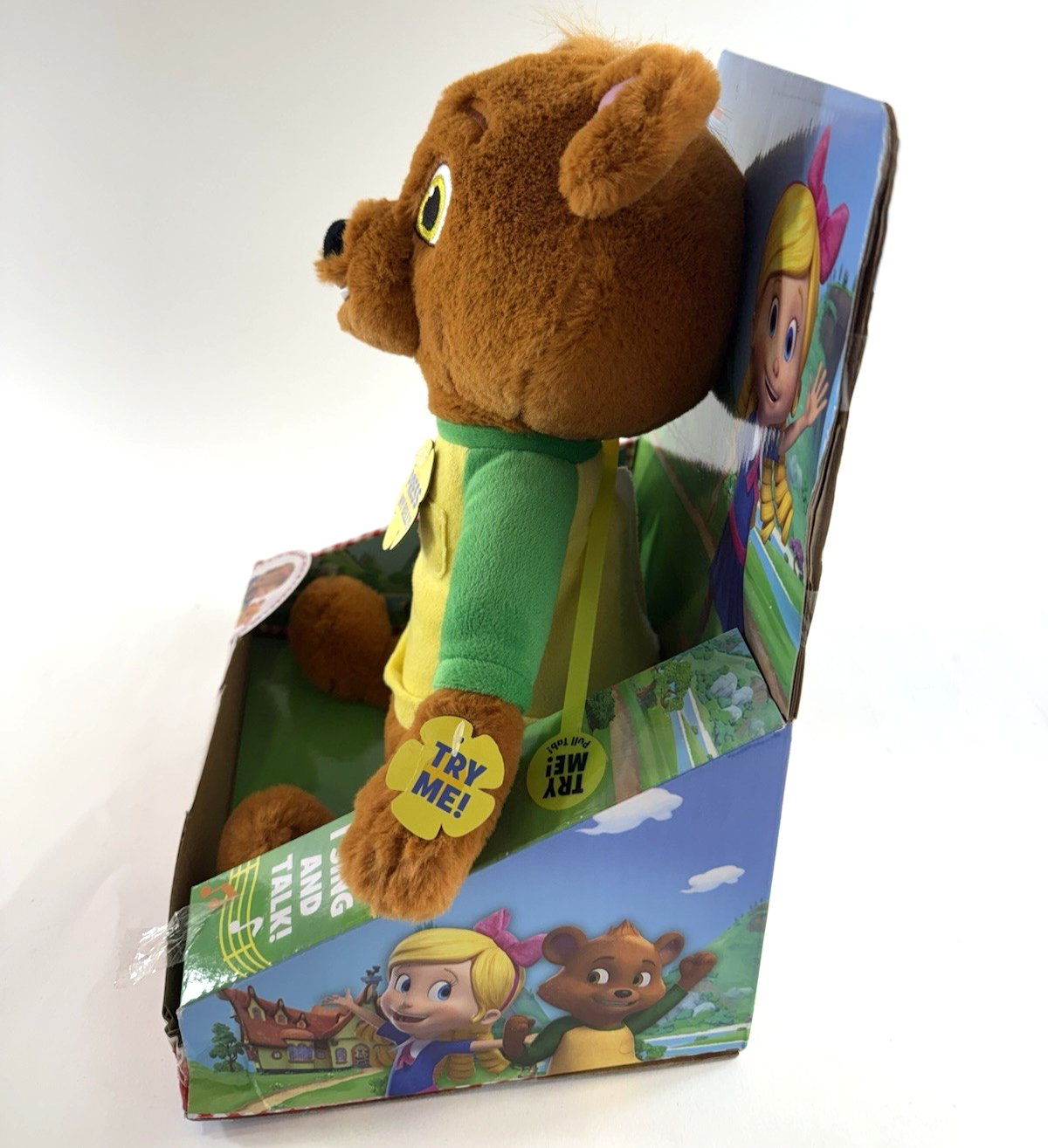 Just Play 2016 Goldie And Bear Bear’s Fairytale Sing Along Plush - New - Tested