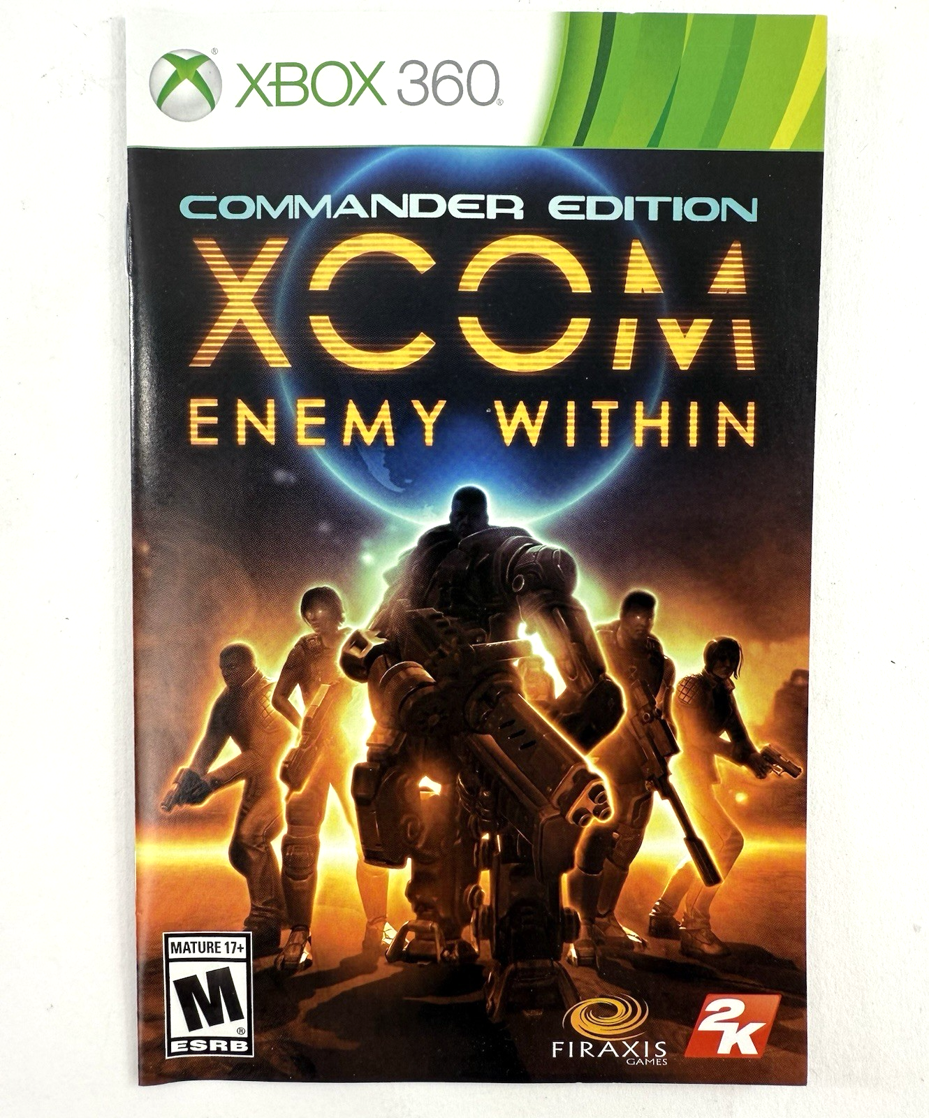 XCOM: Enemy Within Commander Edition (Microsoft Xbox 360, 2013) Game Case Manual