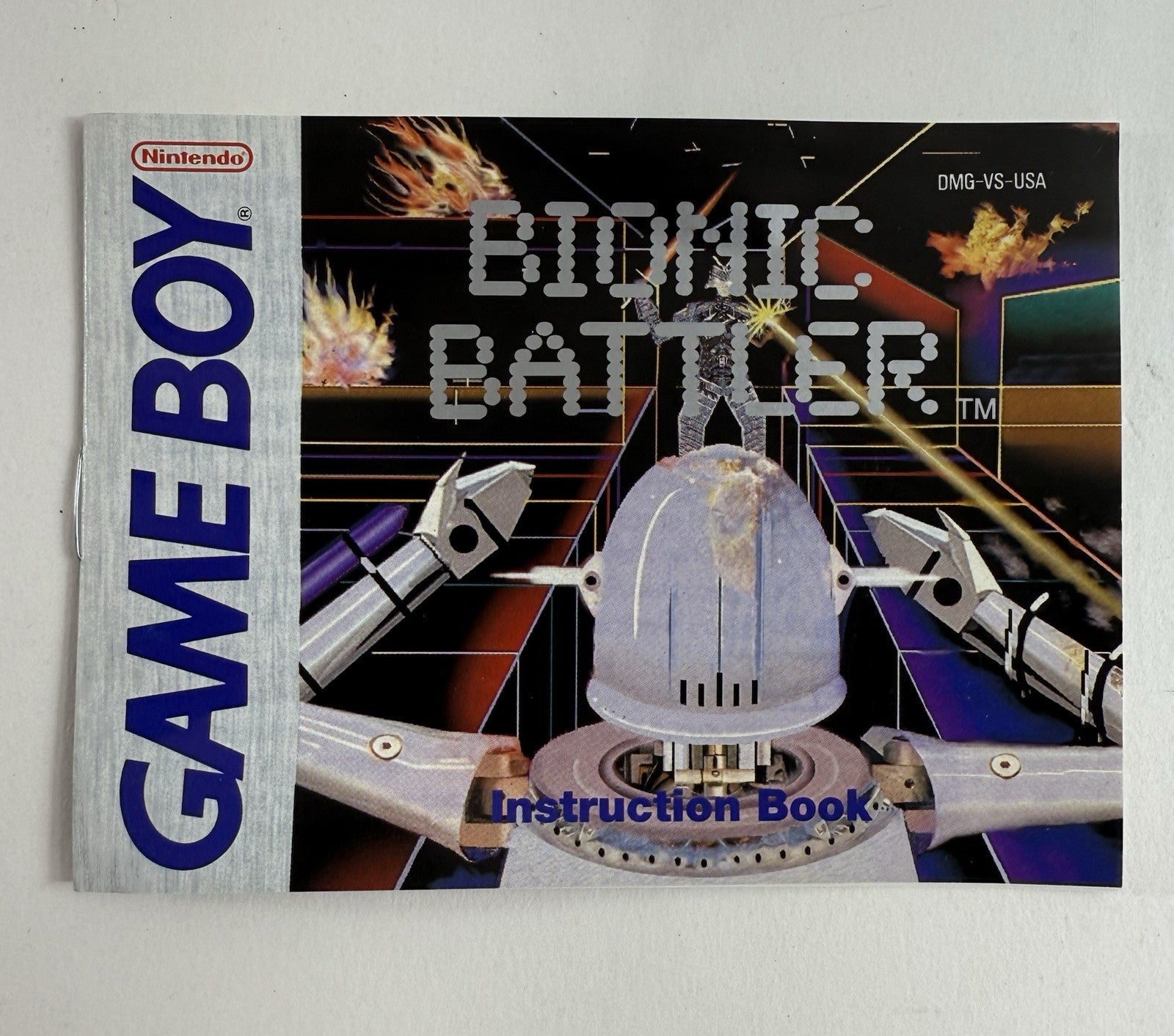 Bionic Battler (Nintendo GameBoy, 1992) Game Box Manual Registration Inserts
