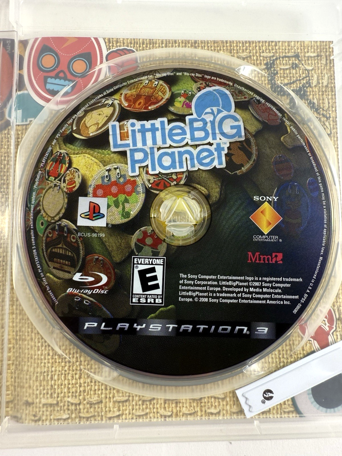 LittleBigPlanet (Sony PlayStation 3, 2008) Game Case Manual Registration Insert