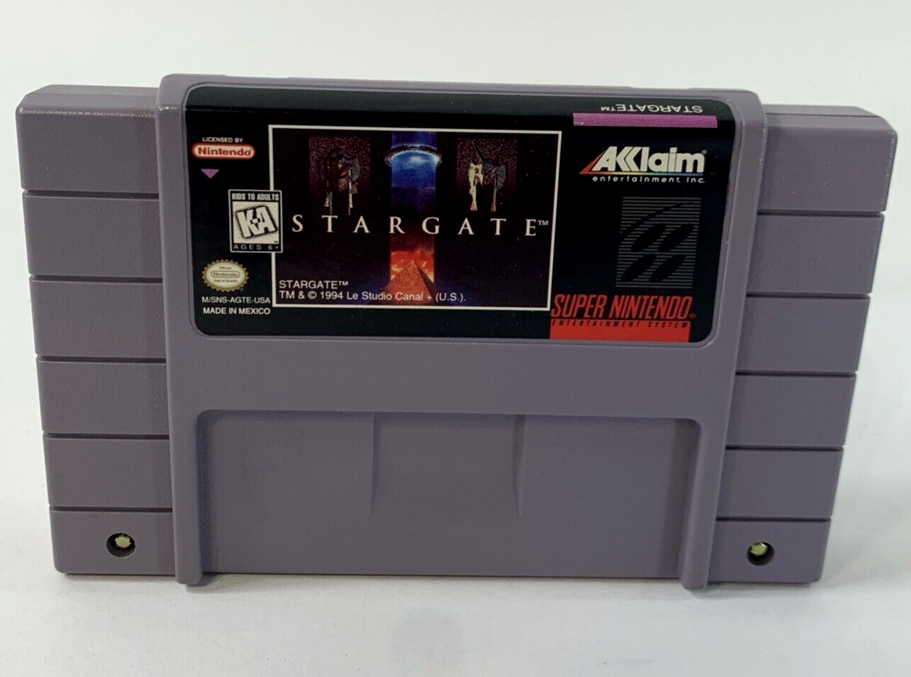 Stargate (Super Nintendo, 1991) Game, Box, Manual, Poster, Insert, Registration