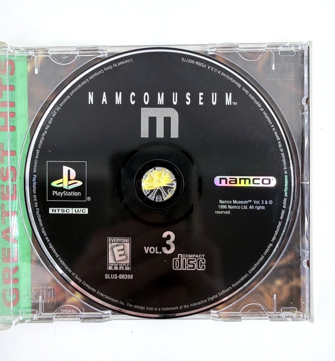 Namco Museum Vol. 3 (PlayStation 1, ) Game Case Manual Registration - Tested