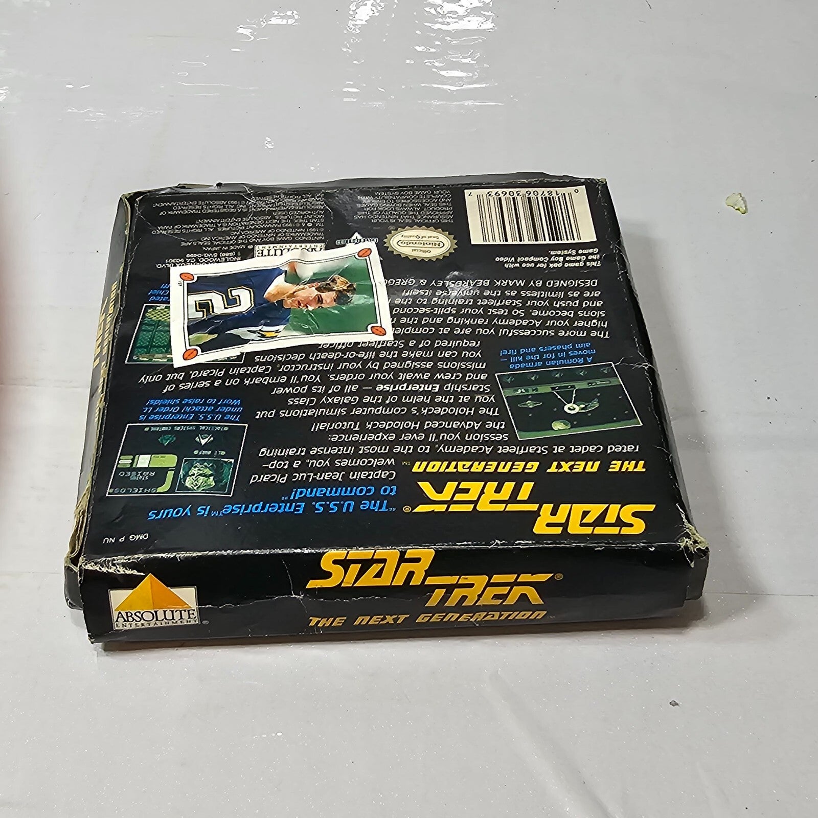 Star Trek The Next Generation (Gameboy, 1993) Game, Box, Manual, Inserts