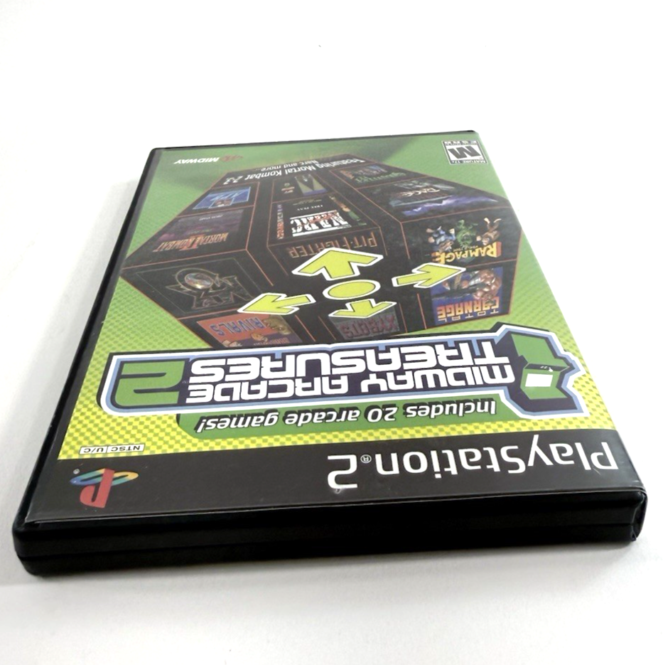Midway Arcade Treasures 2 (PlayStation 2, 2004) Game Case Manual Registration