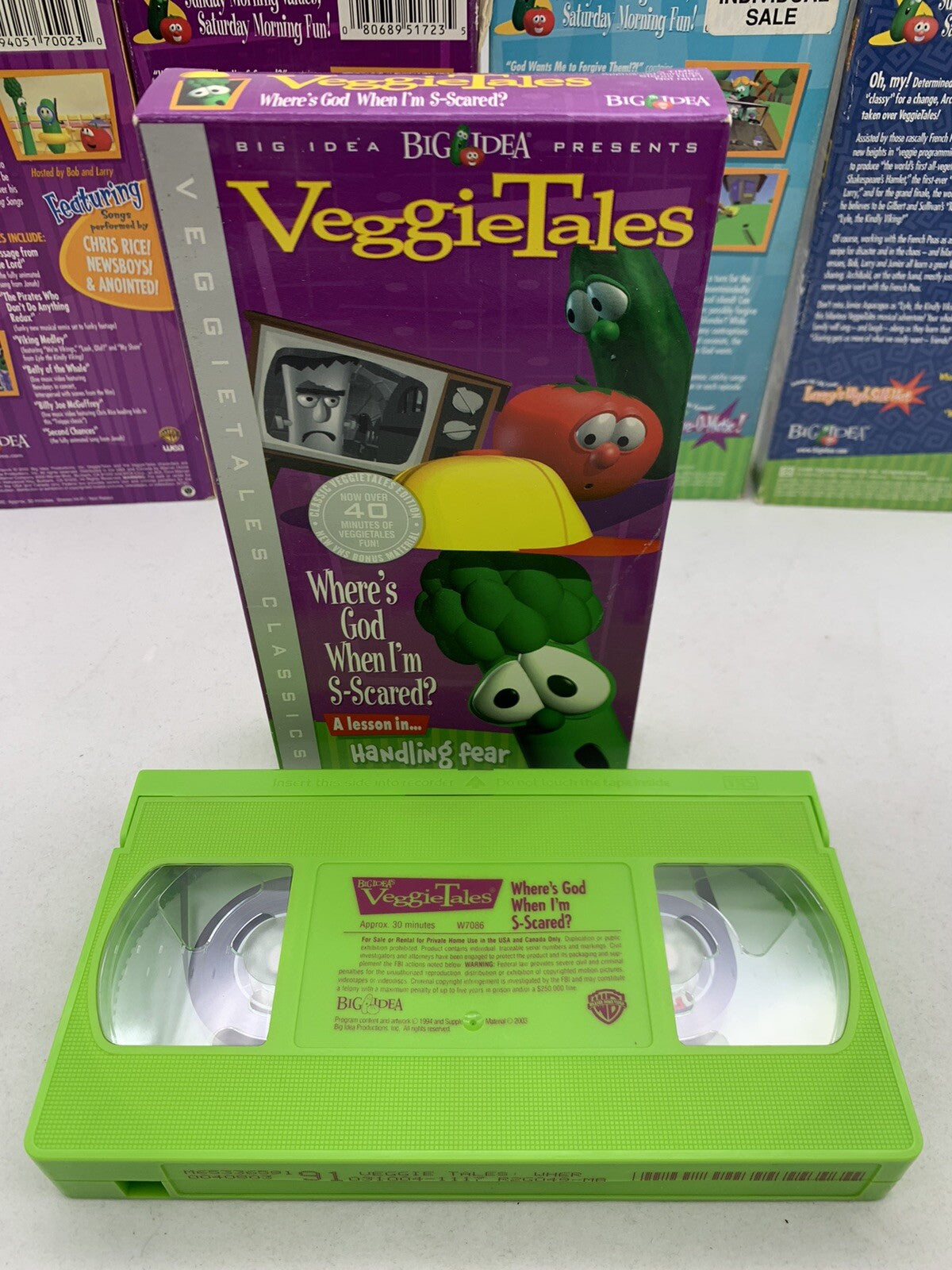 Veggie Tales (VHS Bundle) Forgiveness, Sharing, Handling Fear, Sing-along Songs